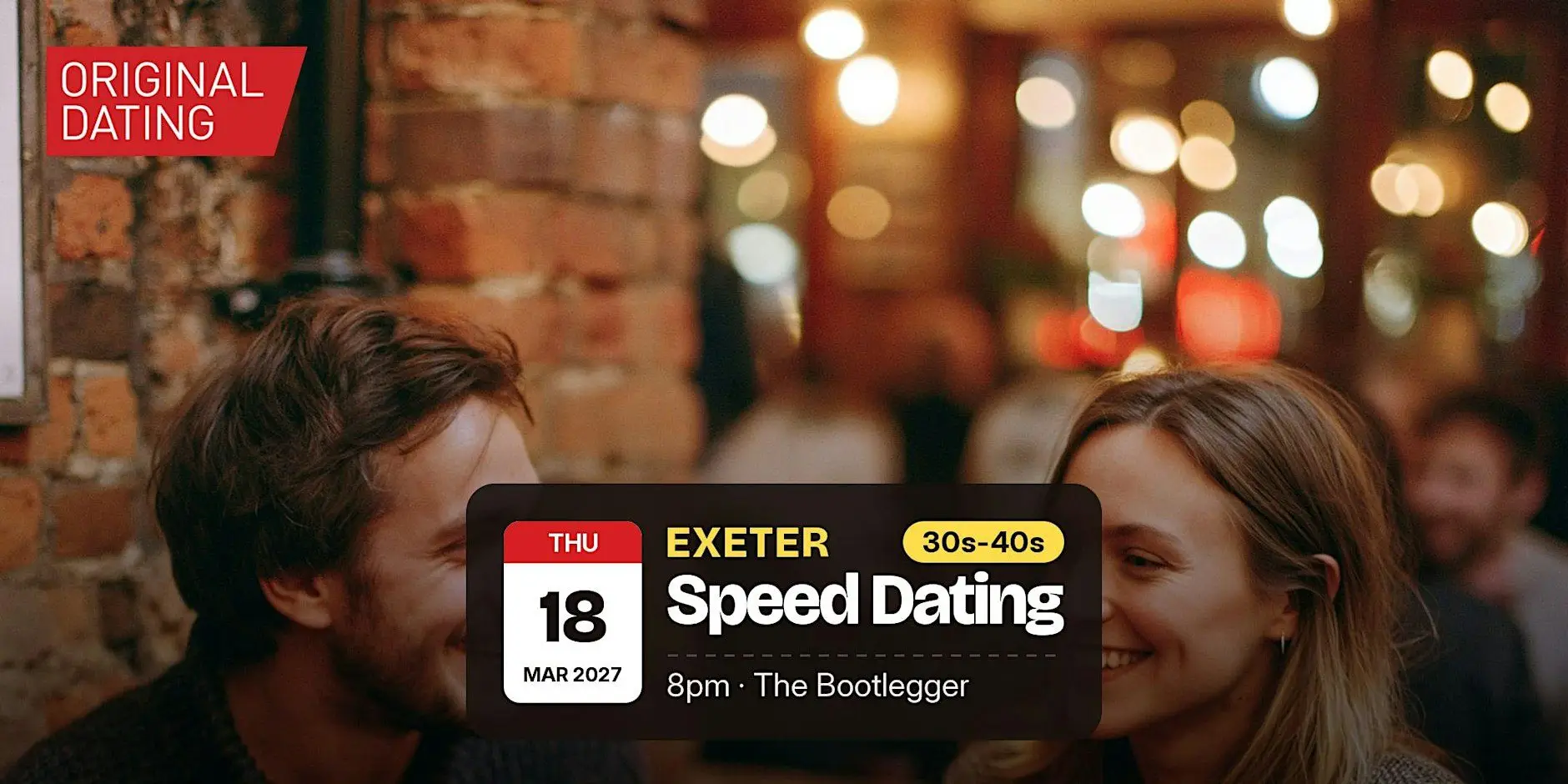 Speed Dating in Exeter @ The Bootlegger | 30s-40s Speed Dating in Exeter @ The Bootlegger | 30s-40s