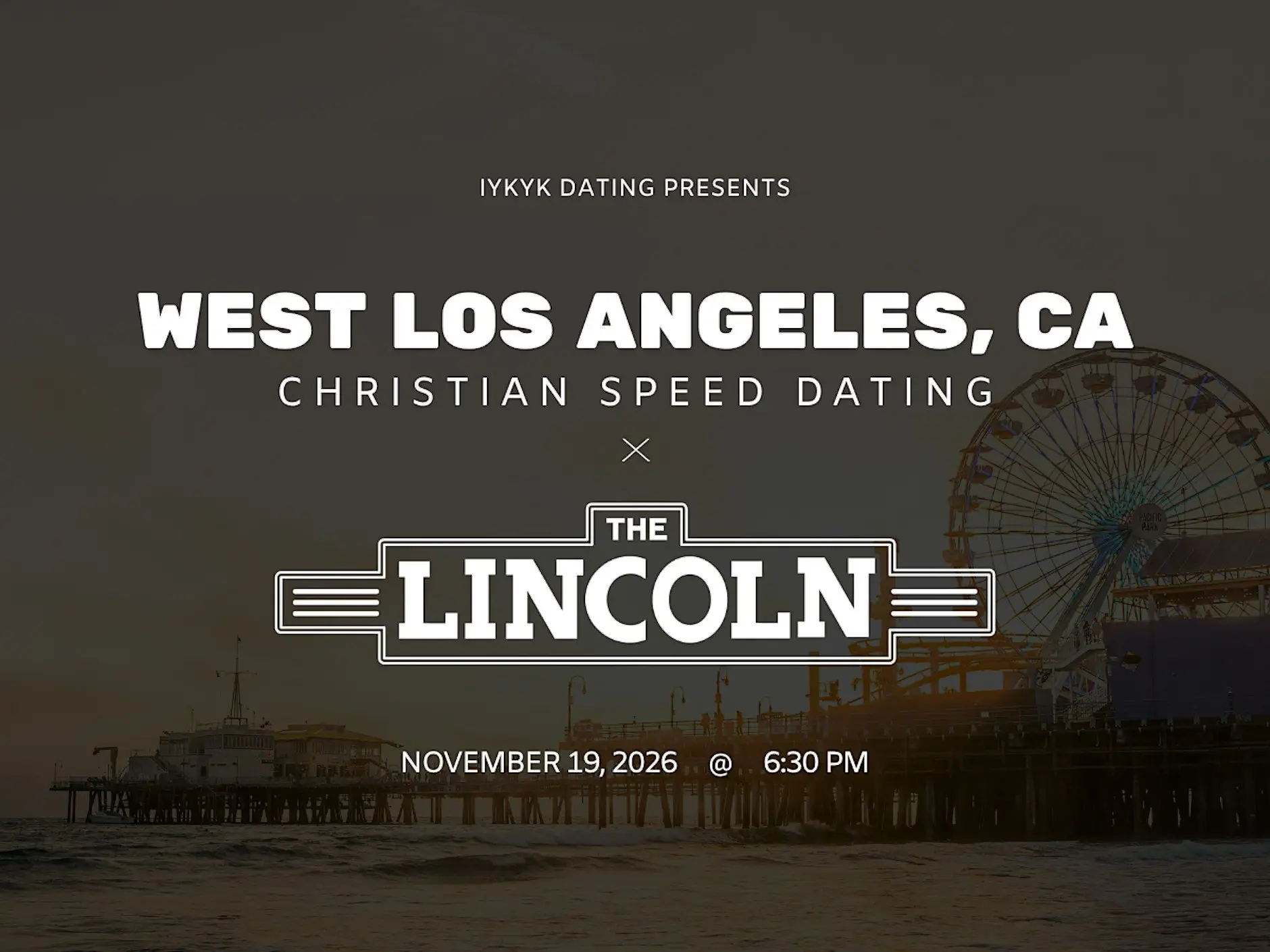 West LA Christian Speed Dating | IYKYK Dating | 20s-30s | 11/19/26 West LA Christian Speed Dating | IYKYK Dating | 20s-30s | 11/19/26