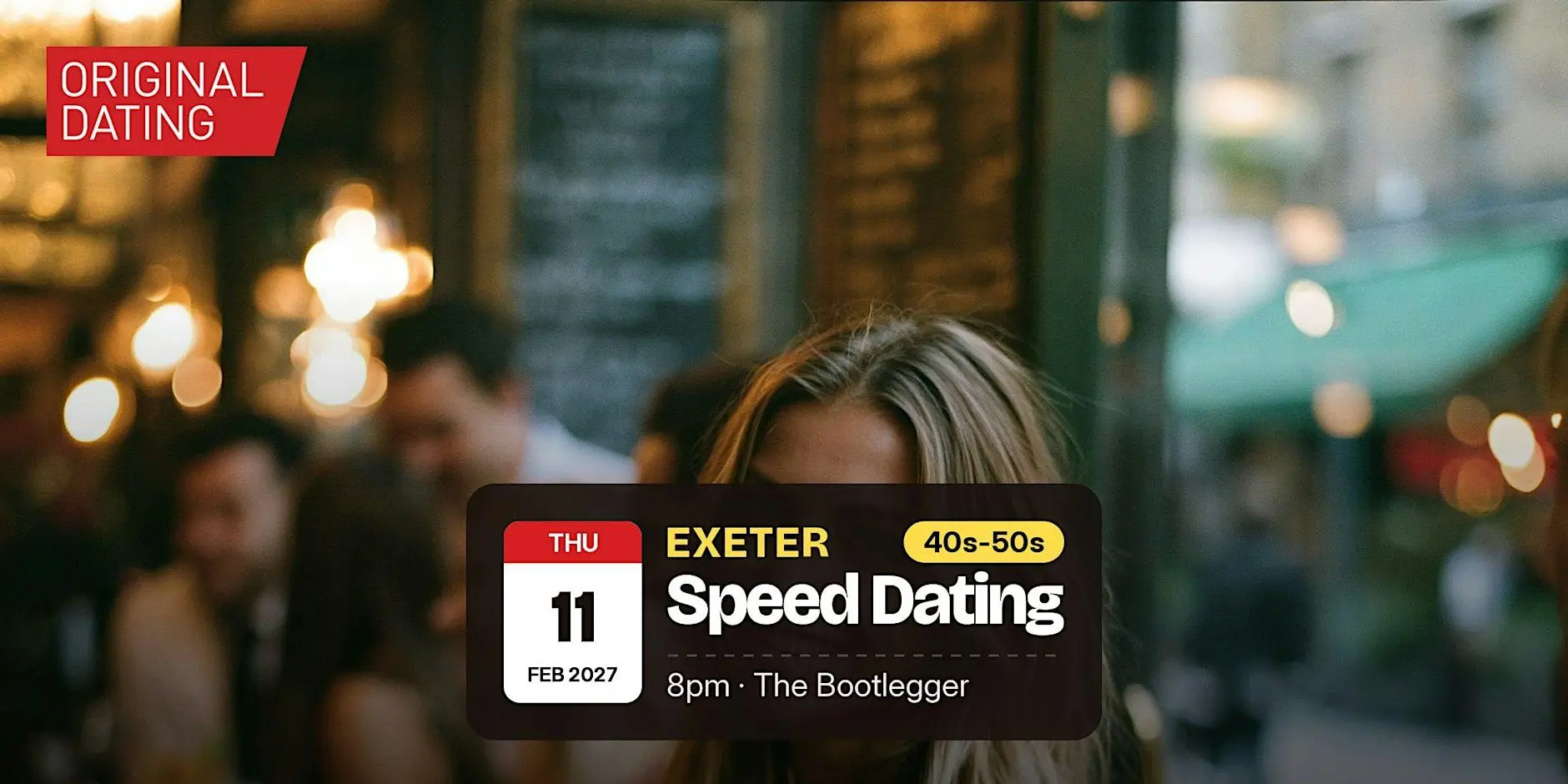 Speed Dating in Exeter @ The Bootlegger | 40s-50s Speed Dating in Exeter @ The Bootlegger | 40s-50s