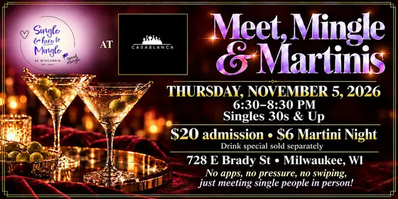 Single & here to Mingle in Milwaukee for Martini night — photo 1