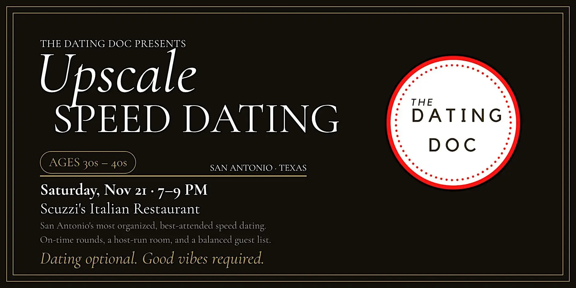 San Antonio Upscale Speed Dating (Ages: 30s - 40s)