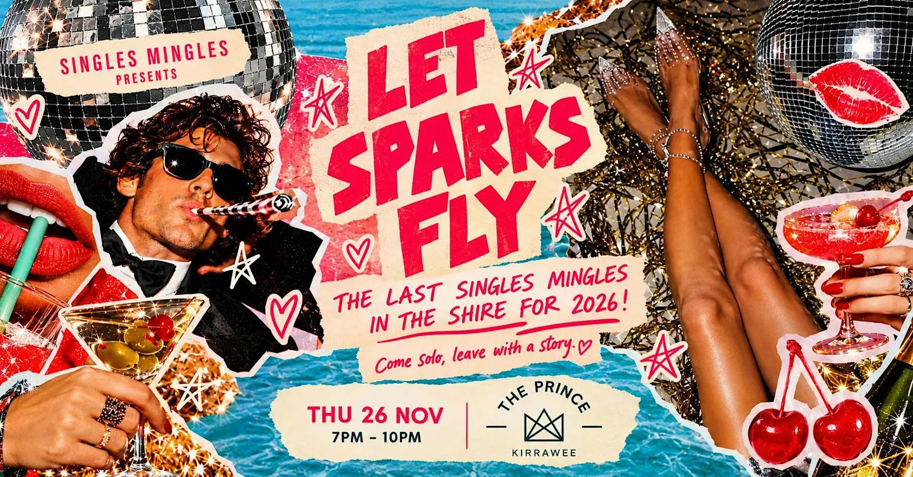 LET SPARKS FLY! The last Singles Mingles in The Shire for 2026