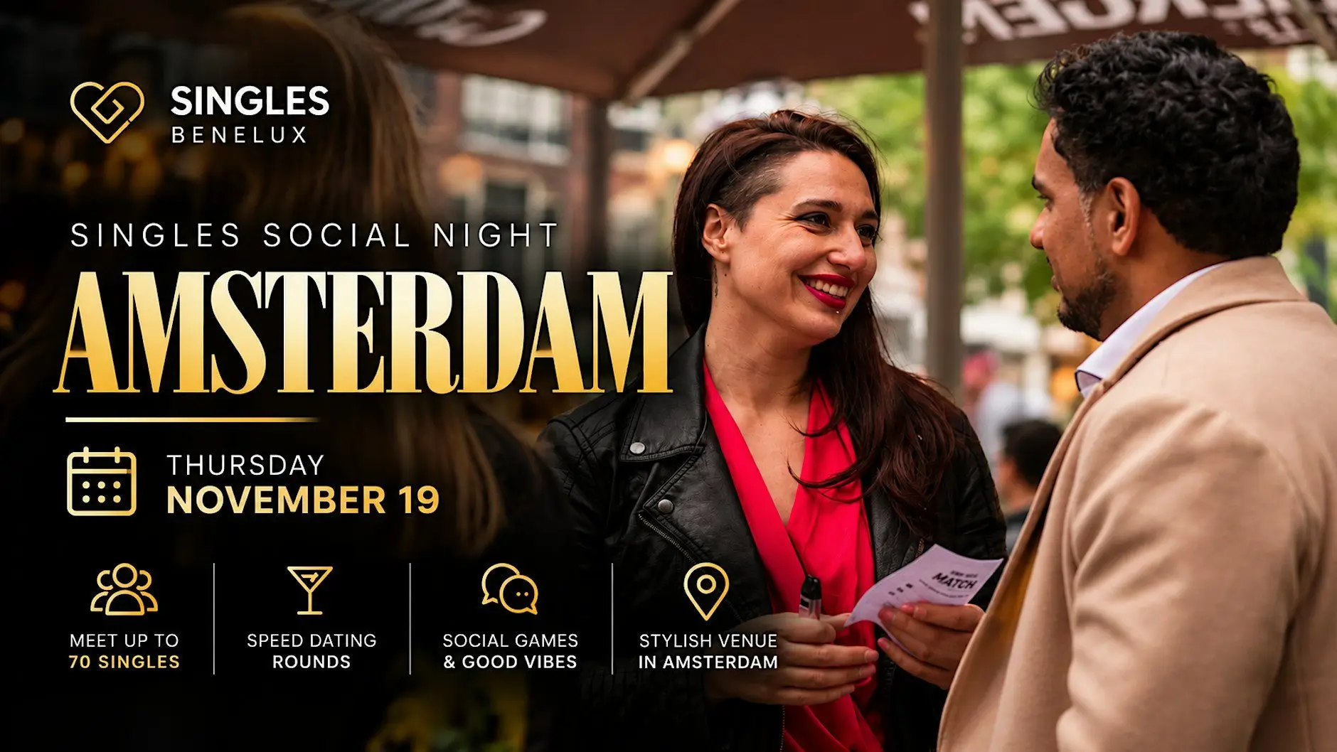 Singles Dating Night Amsterdam: Meet up to 70 Singles