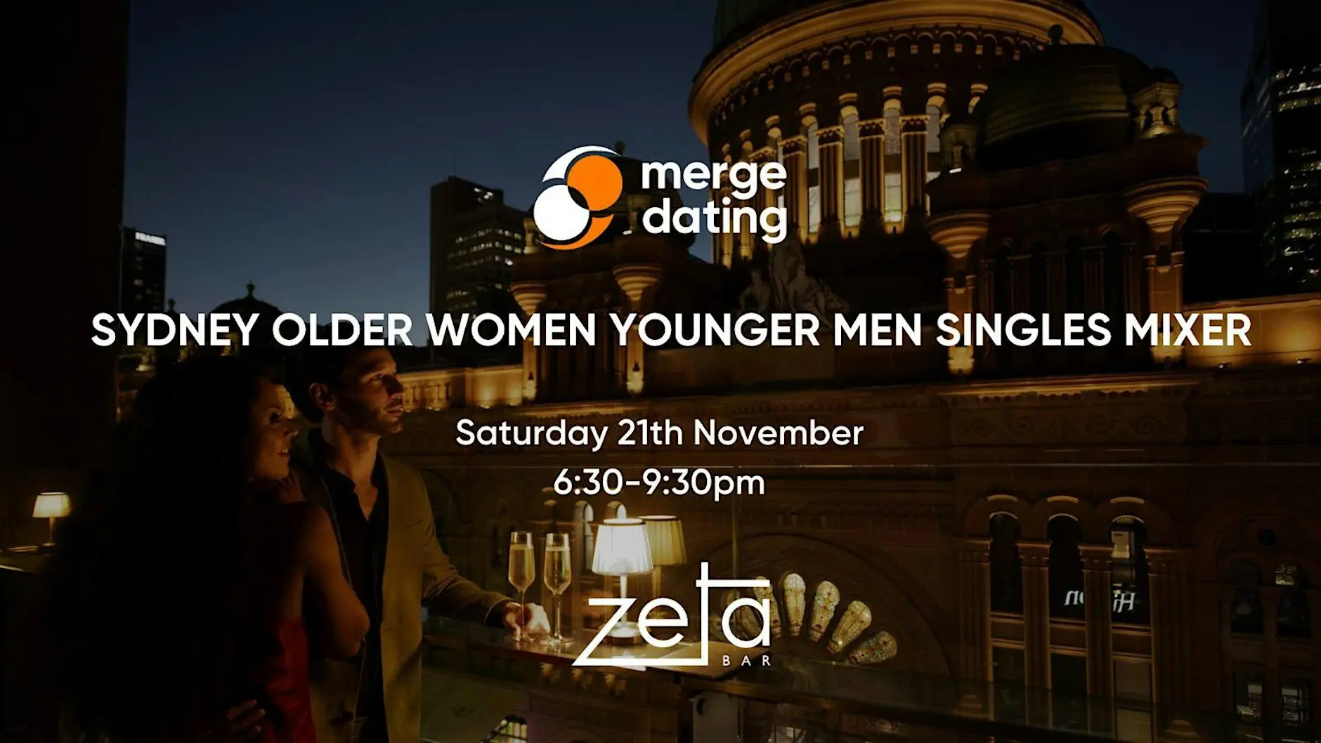Sydney | Older Women Younger Men | Zeta Bar | Sat 21 Nov Sydney | Older Women Younger Men | Zeta Bar | Sat 21 Nov