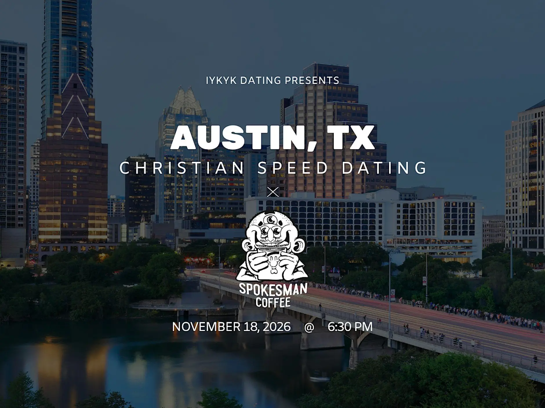 Austin Christian Speed Dating | IYKYK Dating | 20s-30s | 11/18/26