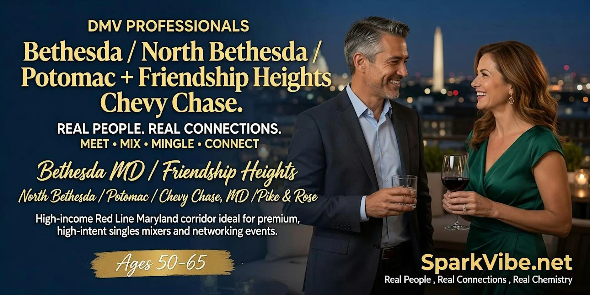 Singles Event& Mixers Ages 50+ : Mix & Mingle with Singles Bethesda Singles Event& Mixers Ages 50+ : Mix & Mingle with Singles Bethesda