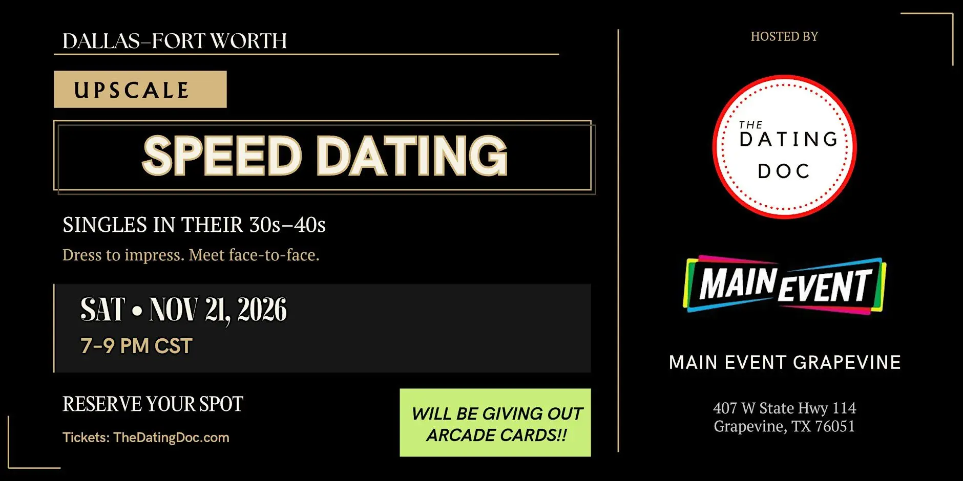 Dallas-Fort Worth Upscale Speed Dating (Ages: 30s-40s) Dallas-Fort Worth Upscale Speed Dating (Ages: 30s-40s)