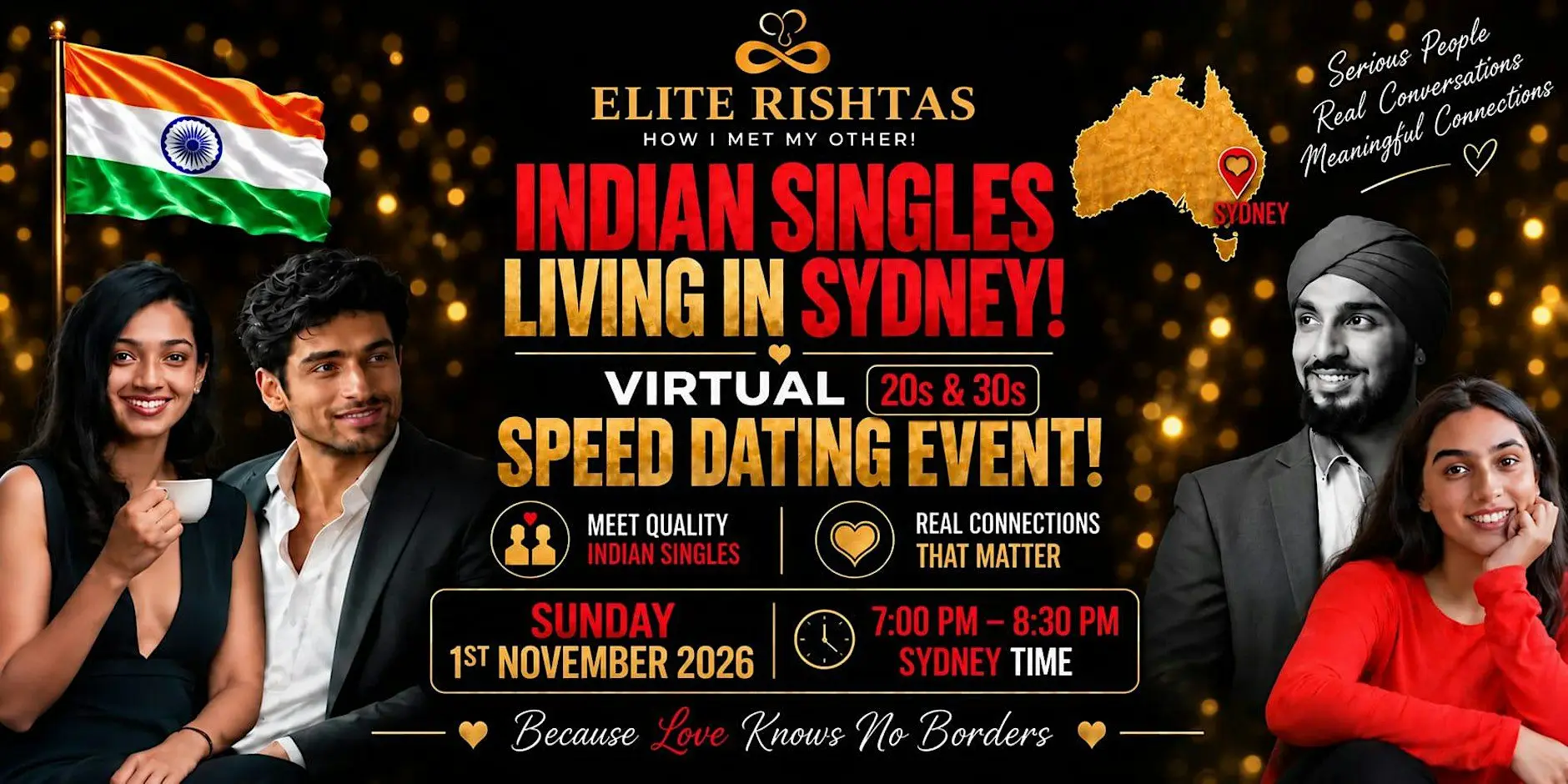 Sydney Indian & South Asian Singles | 20s & 30s | Online Speed Dating Sydney Indian & South Asian Singles | 20s & 30s | Online Speed Dating