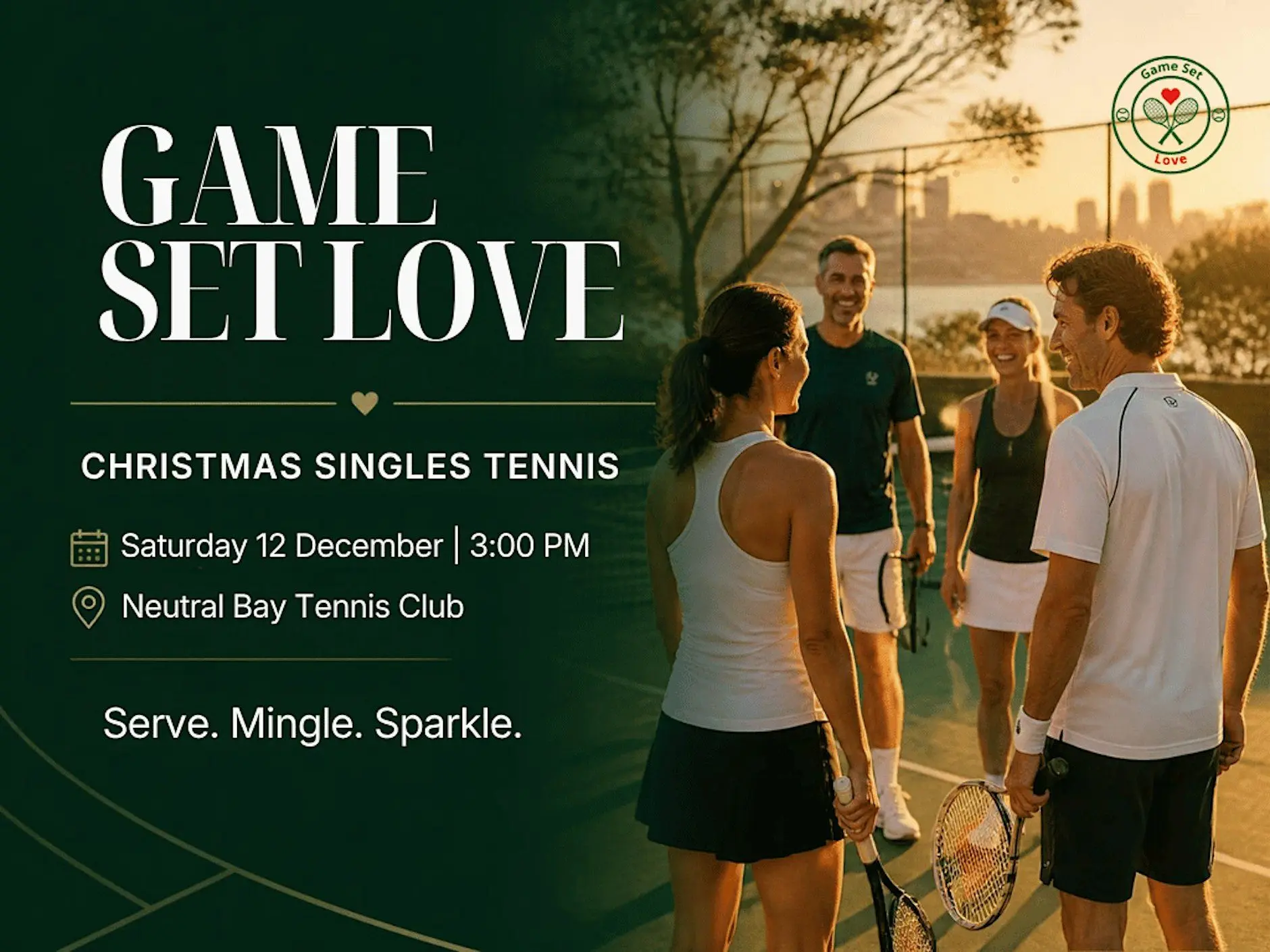 Game Set Love- Christmas Singles Tennis social