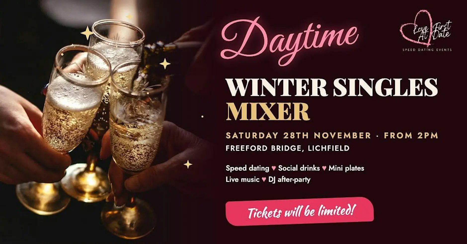 Love At First Date's Daytime Winter Singles Mixer Event Love At First Date's Daytime Winter Singles Mixer Event