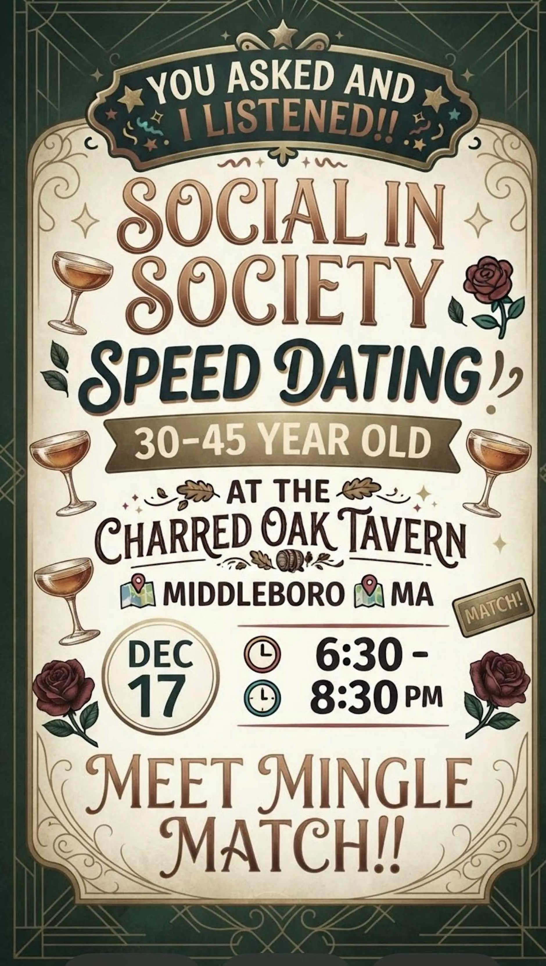 30-45 speed dating charred oak 30-45 speed dating charred oak