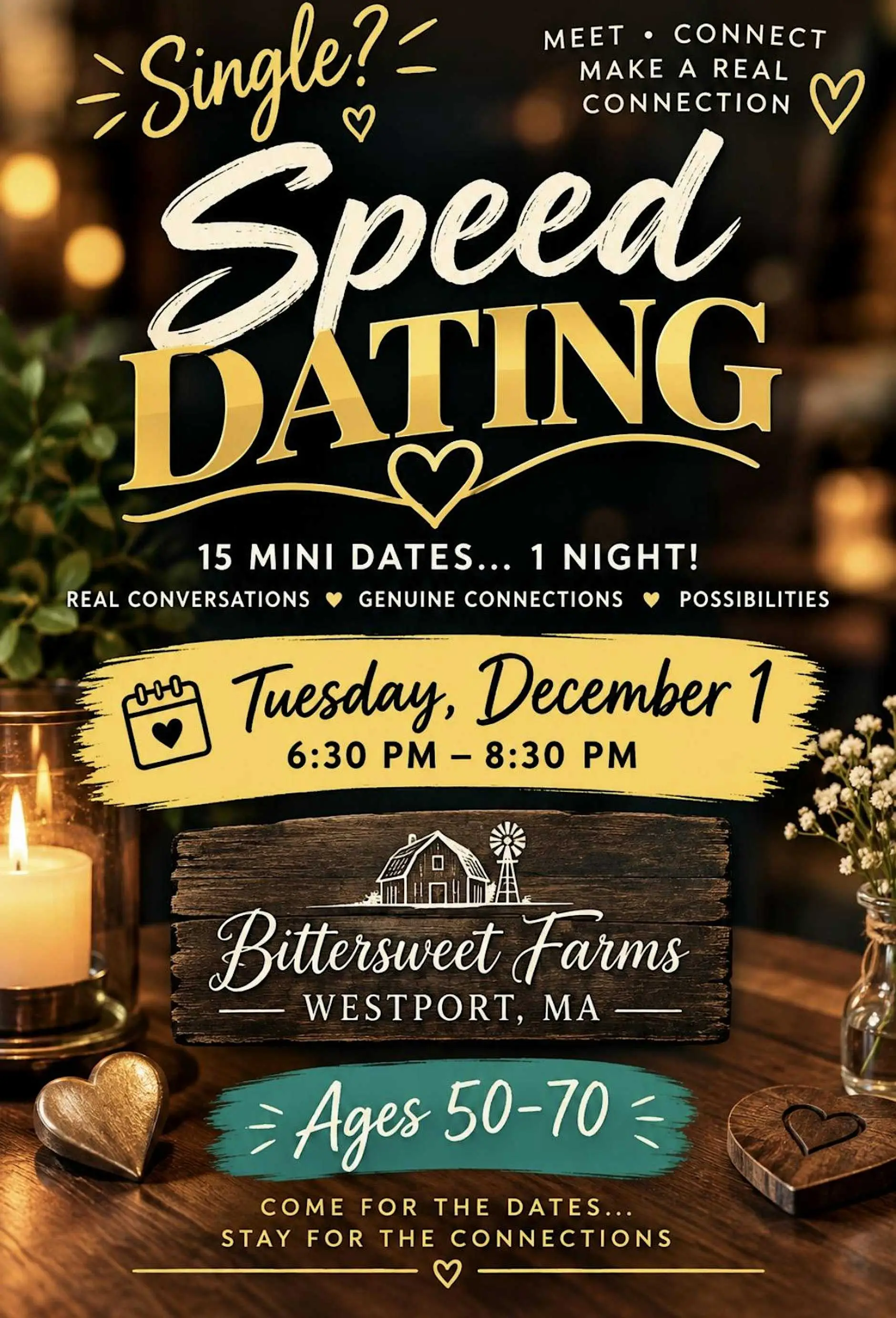 50-70 Speed dating bitter sweet farms