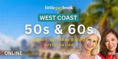 West Coast Online 50s & 60s Speed Dating for Lesbian/Bi/Trans/Queer Singles West Coast Online 50s & 60s Speed Dating for Lesbian/Bi/Trans/Queer Singles
