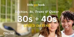Online 30s to 40s Lesbian, Bi, Trans & Queers Speed Dating Online 30s to 40s Lesbian, Bi, Trans & Queers Speed Dating