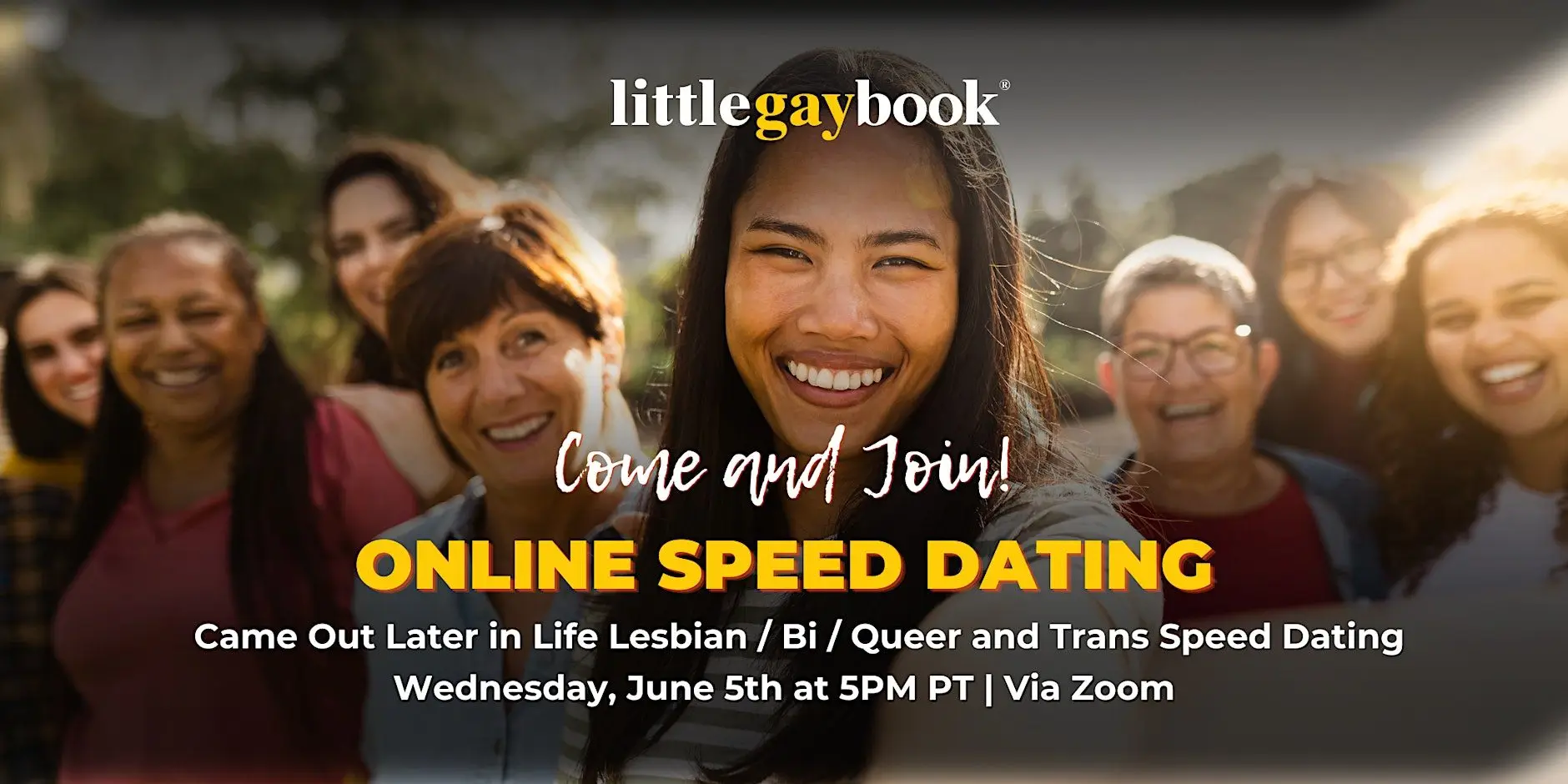 Online: Came Out Later in Life Lesbian, Queer, Bi and Trans Speed Dating Online: Came Out Later in Life Lesbian, Queer, Bi and Trans Speed Dating