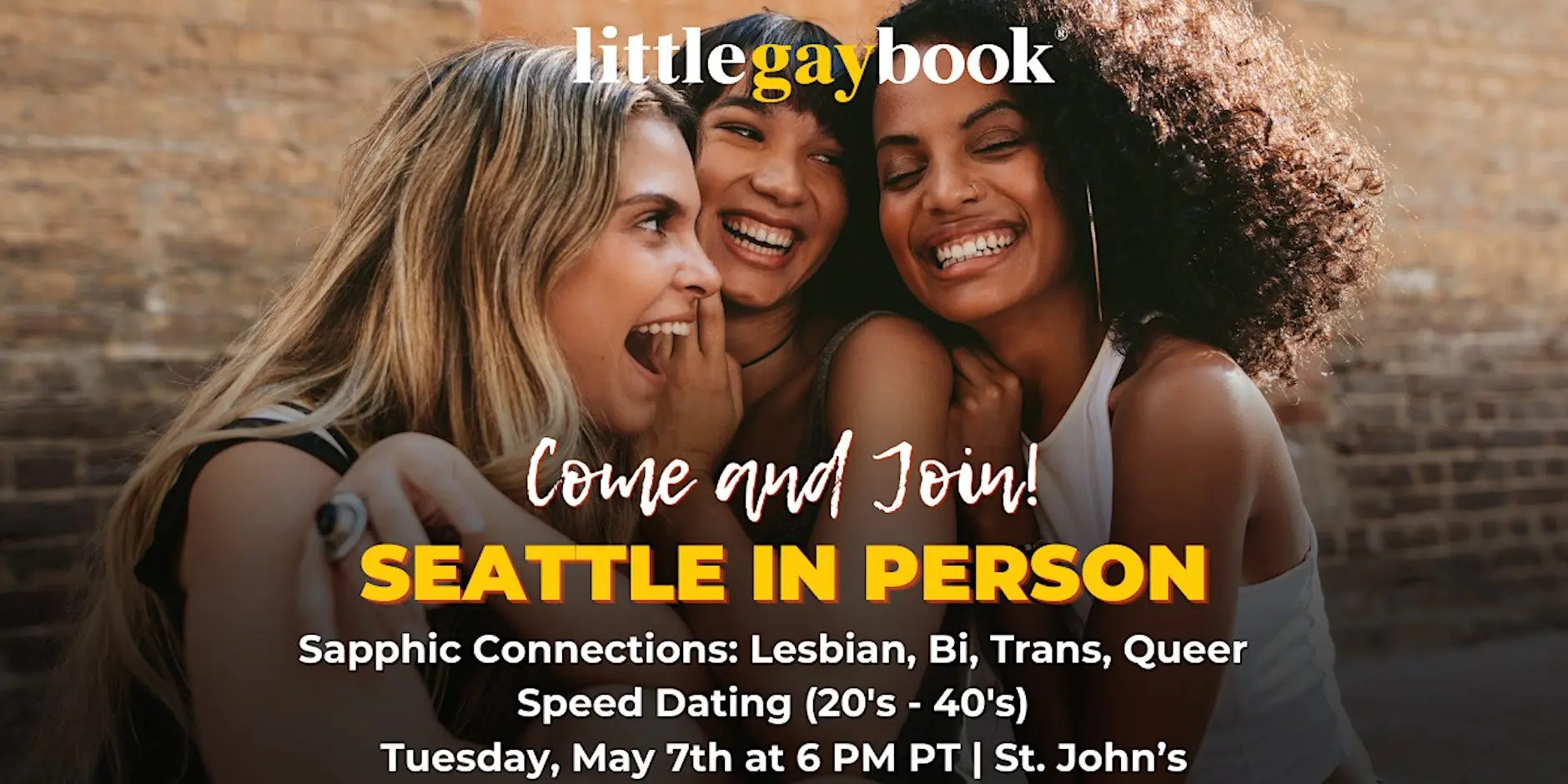 Sapphic Connections: Lesbian, Bi, Trans, Queer Speed Dating (20's - 40's) Sapphic Connections: Lesbian, Bi, Trans, Queer Speed Dating (20's - 40's)