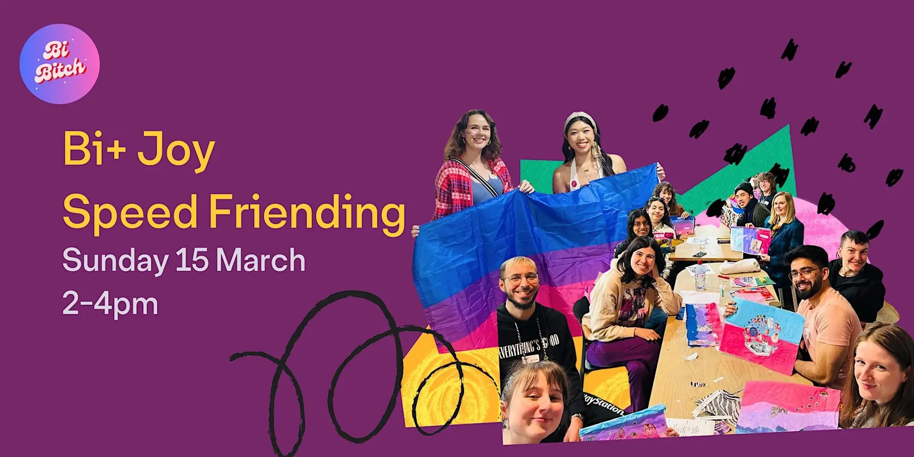 Bi+ Joy Speed Friending — for Bisexual Health Awareness Month