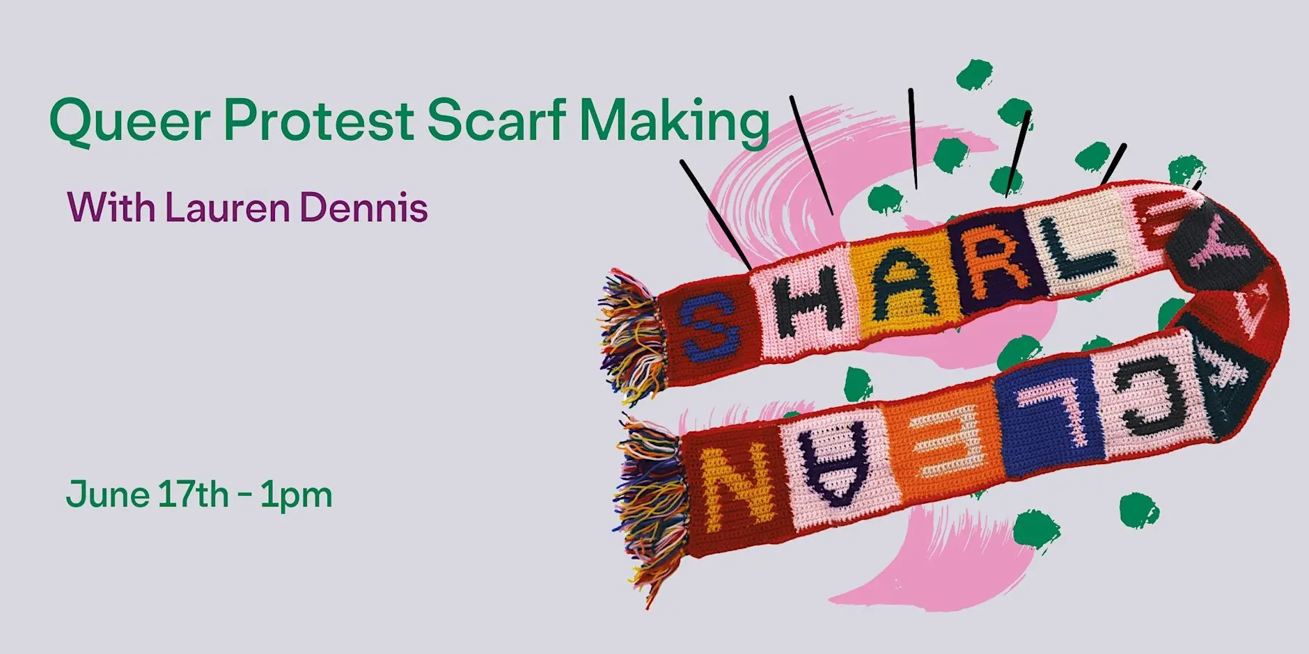 Queer Protest Scarf Making Queer Protest Scarf Making