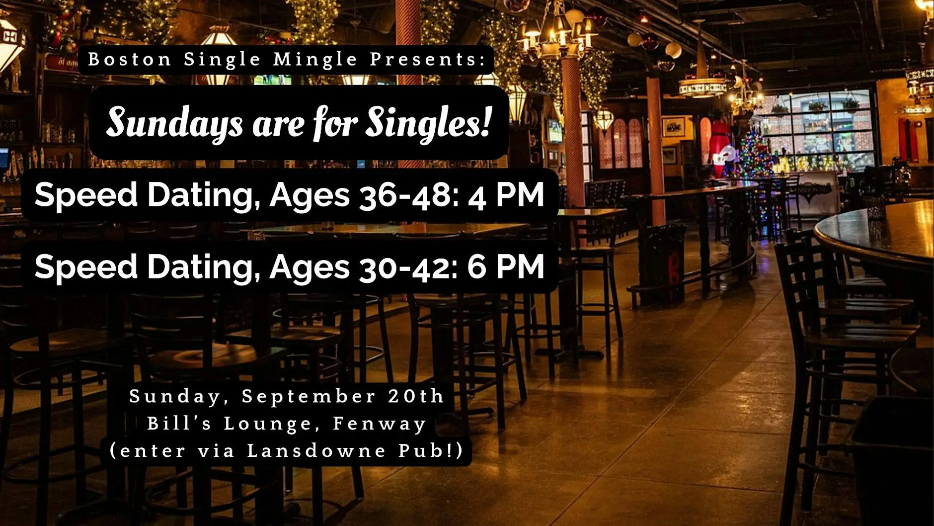 Sunday Speed Dating , Ages 36-48, (1 Drink Included)