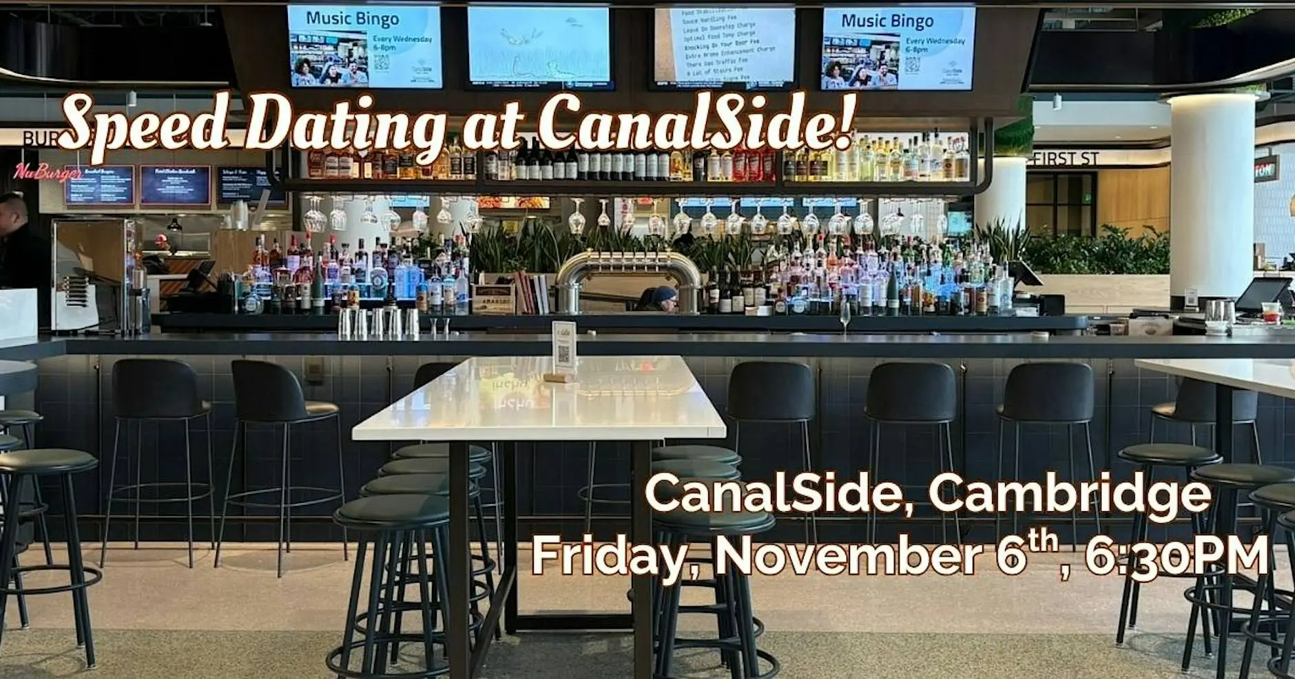 Speed Dating at CanalSide! Ages 27-37, 1 Drink Included