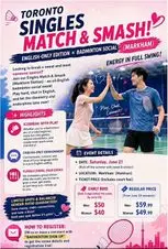 !!English!! Chinese Speed Dating 【Badminton+Afternoon Tea】 (Markham)