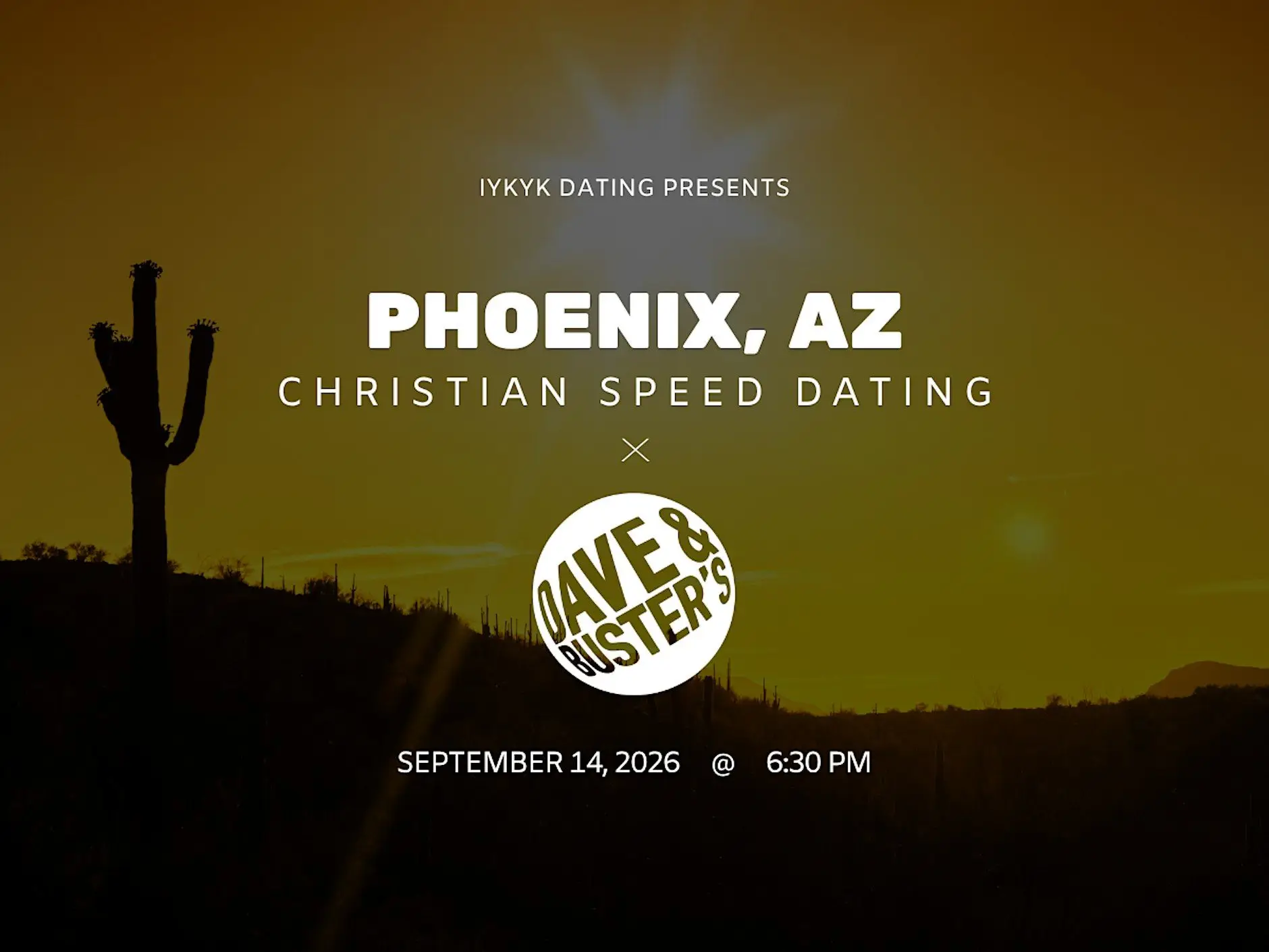 Phoenix Christian Speed Dating | IYKYK Dating | 20s-30s | 9/14/26 Phoenix Christian Speed Dating | IYKYK Dating | 20s-30s | 9/14/26