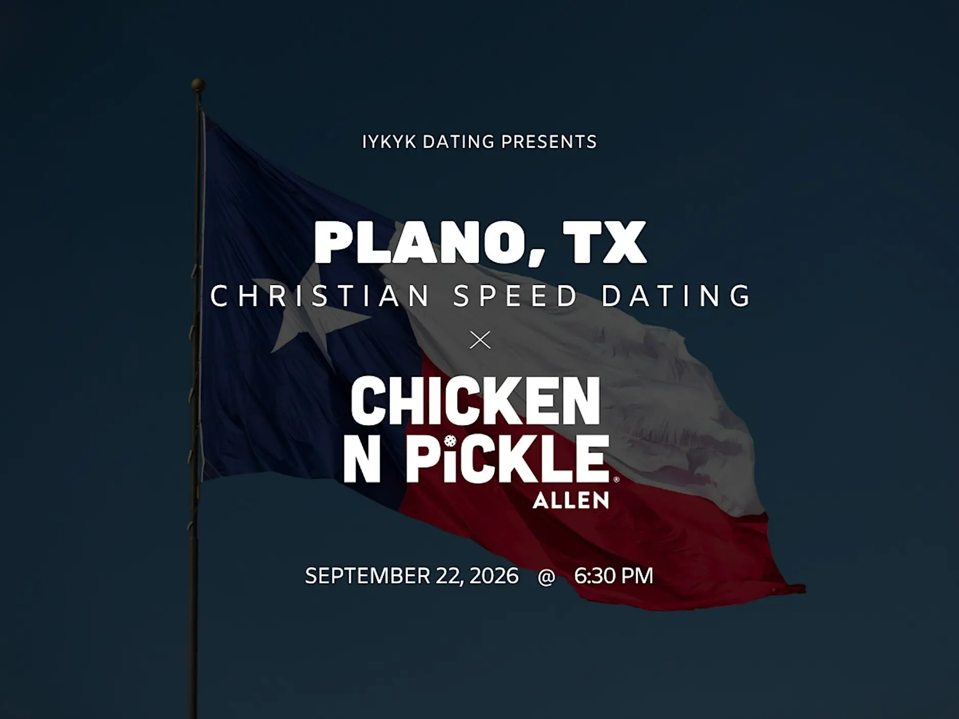 Plano Christian Speed Dating | IYKYK Dating | 20s-30s | 9/22/26