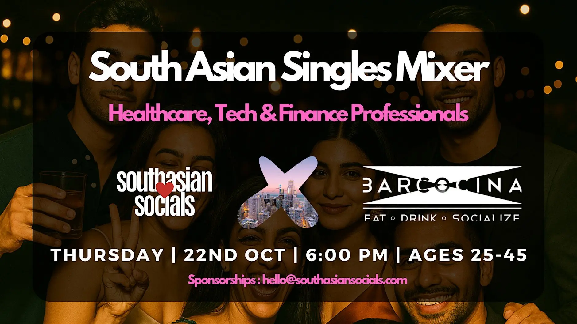 South Asian Singles Mixer | Healthcare, Tech & Finance Professionals