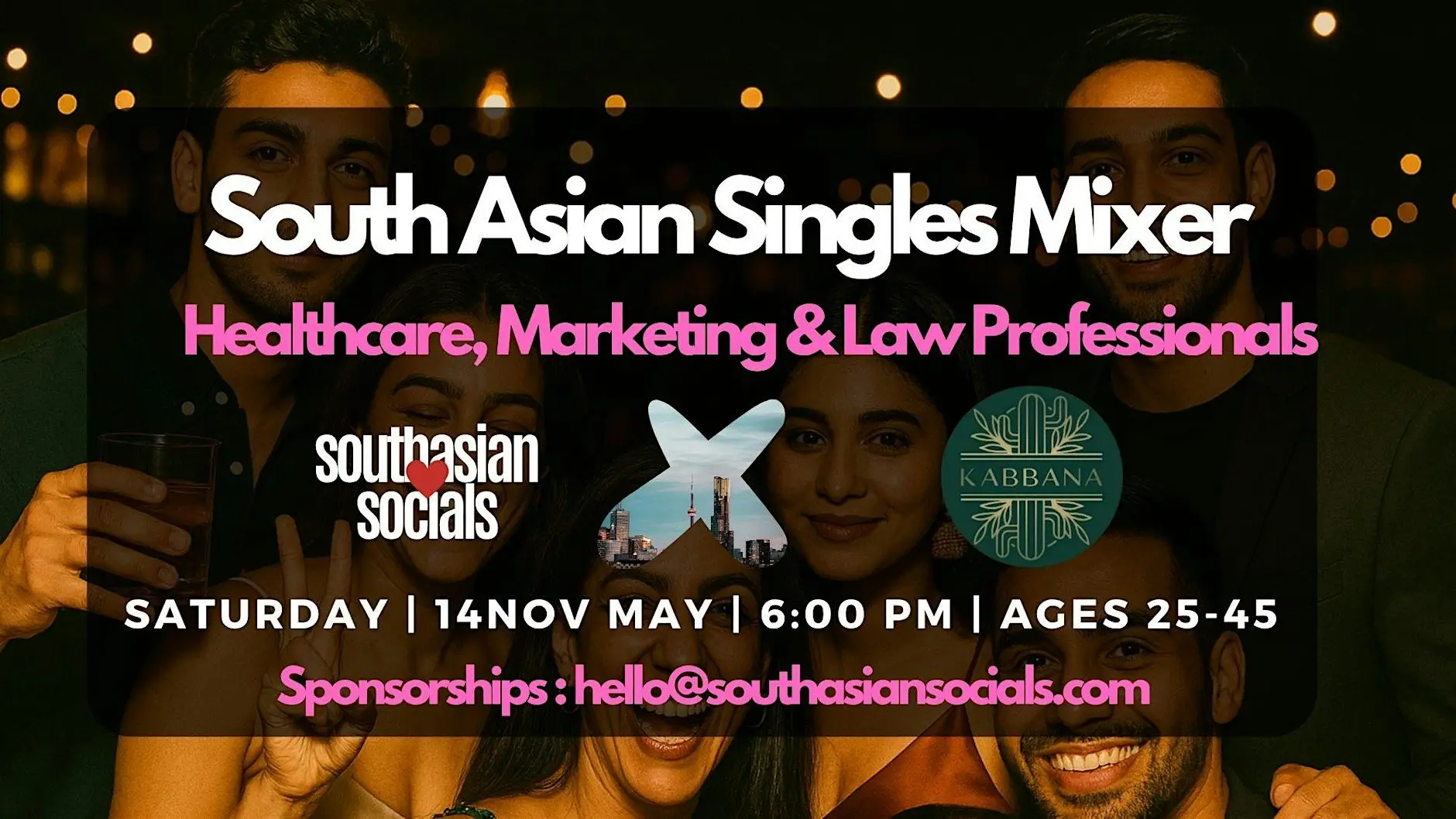 South Asian Singles Mixer | Healthcare, Marketing & Law Professionals