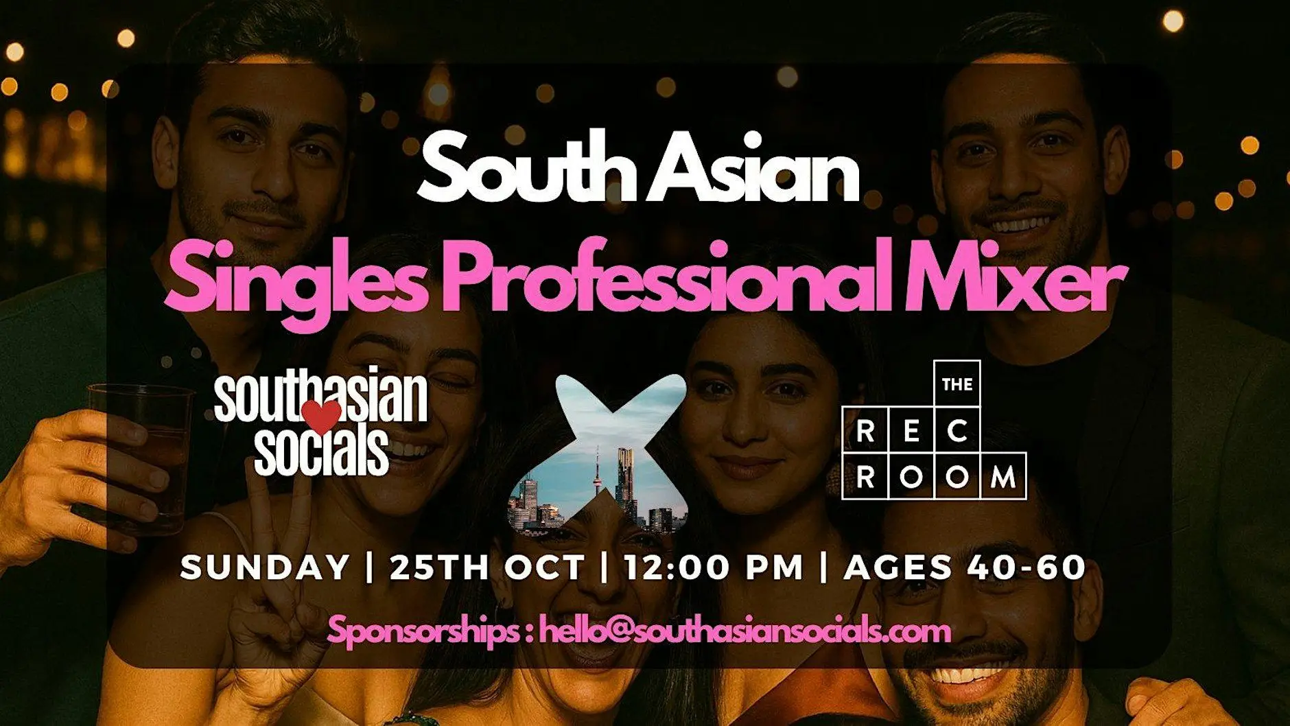 South Asian Singles Mixer for Professionals | Ages 40-60