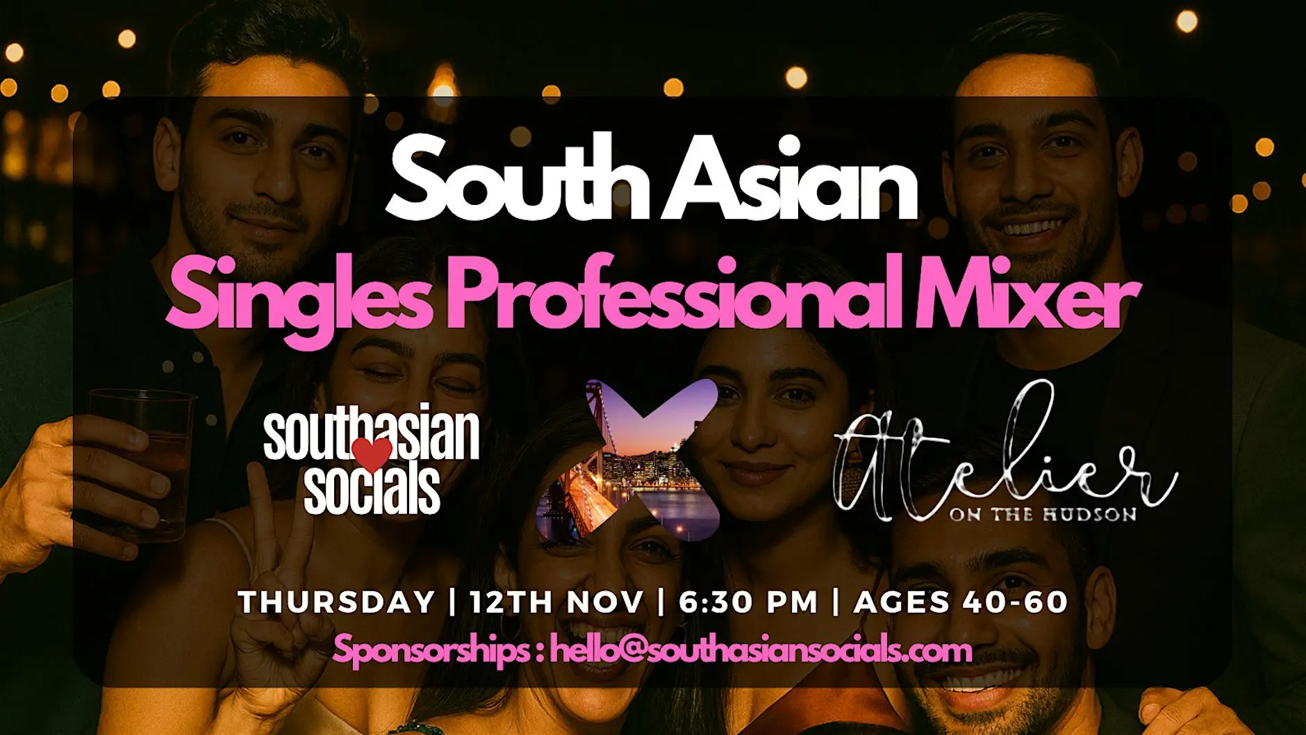 South Asian Singles Mixer for Professionals | Ages 40-60 South Asian Singles Mixer for Professionals | Ages 40-60