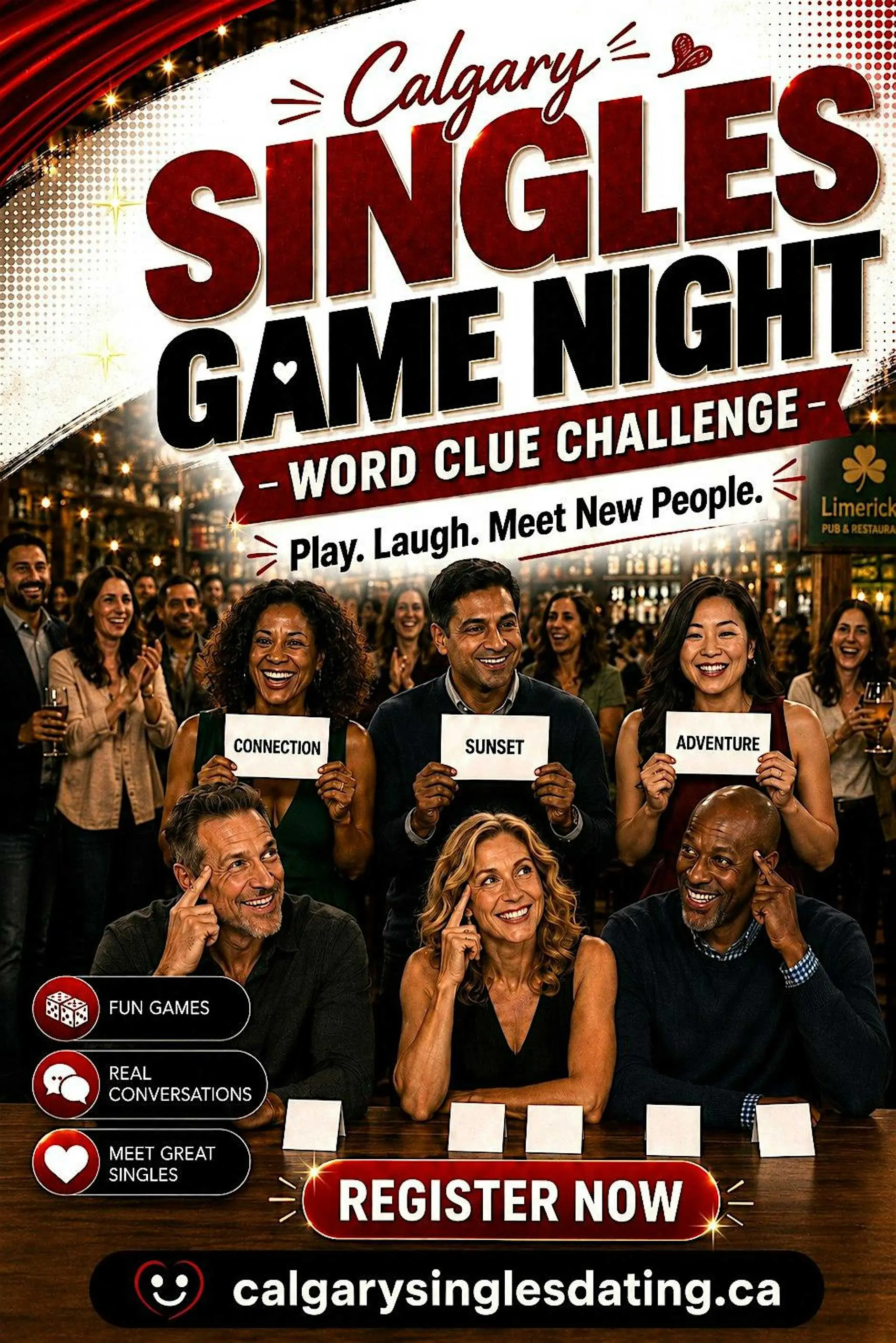 Calgary Singles Social Games Night - Ages 30 - 52-Play, Laugh & Meet