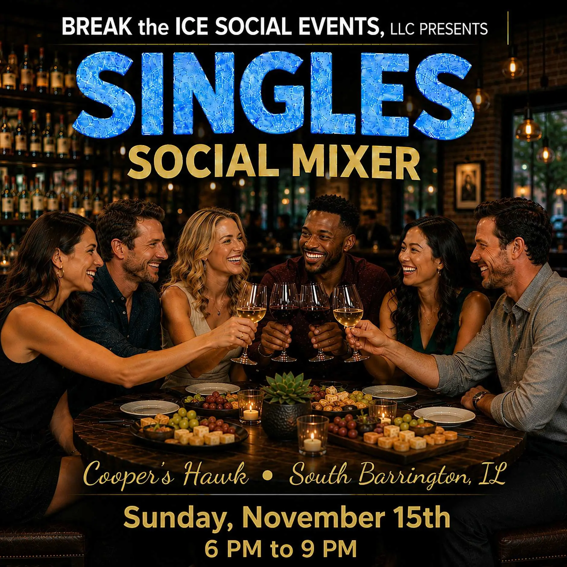 Singles Social Mixer South Barrington, IL Cooper's Hawk Singles Social Mixer South Barrington, IL Cooper's Hawk