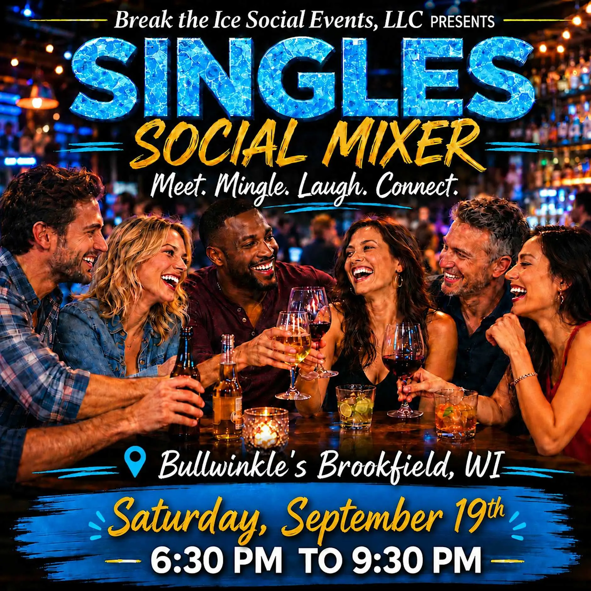 Singles Social Mixer Brookfield, WI Bullwinkles