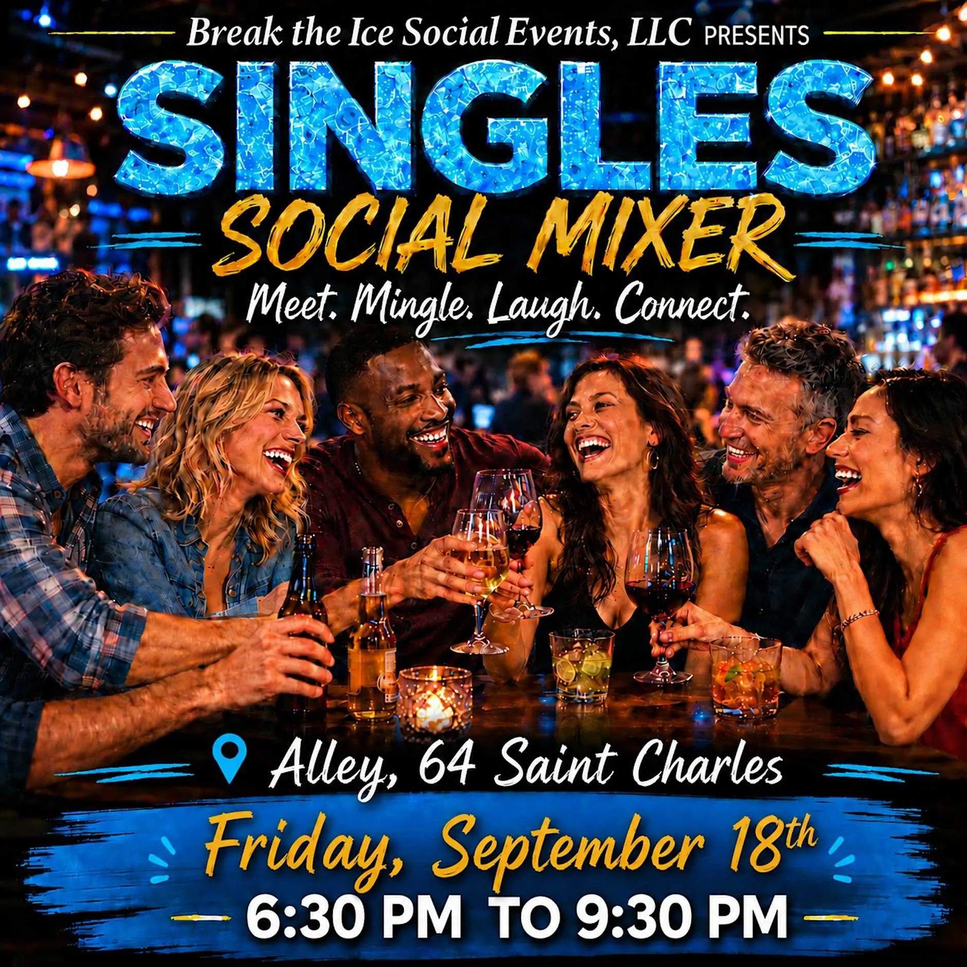 Singles Social Mixer St. Charles, IL Alley 64