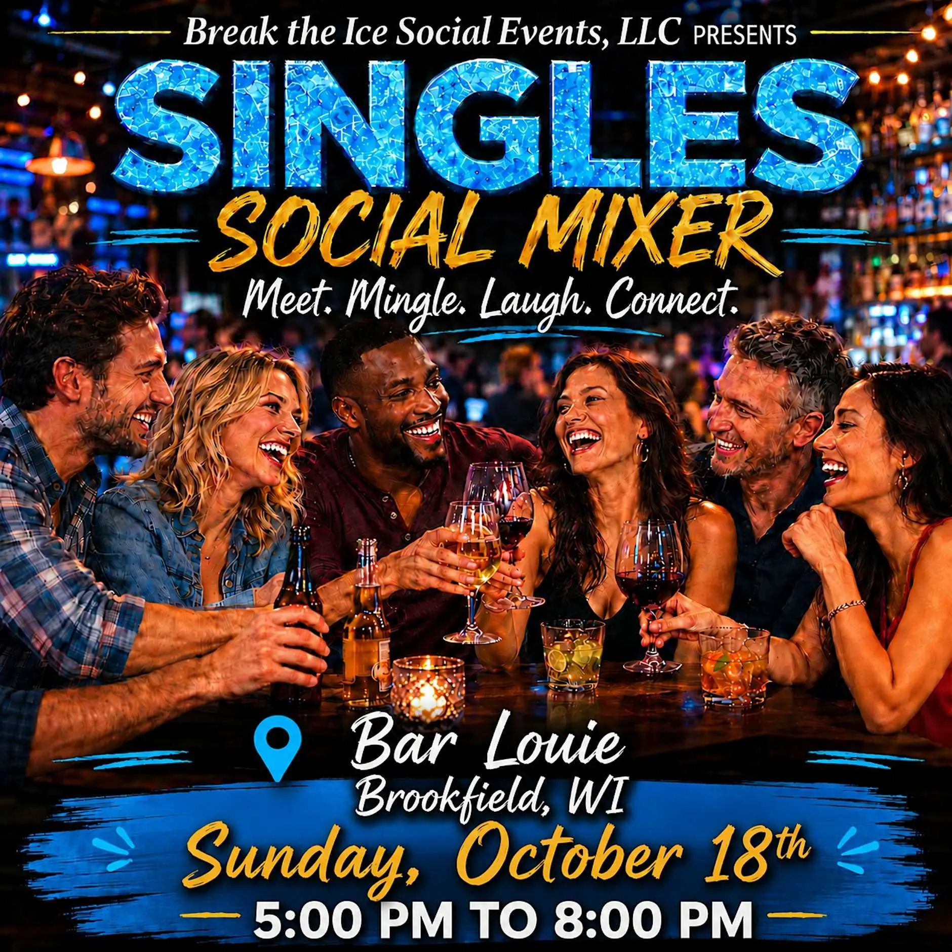 Singles Social Mixer Brookfield, WI Bar Louie