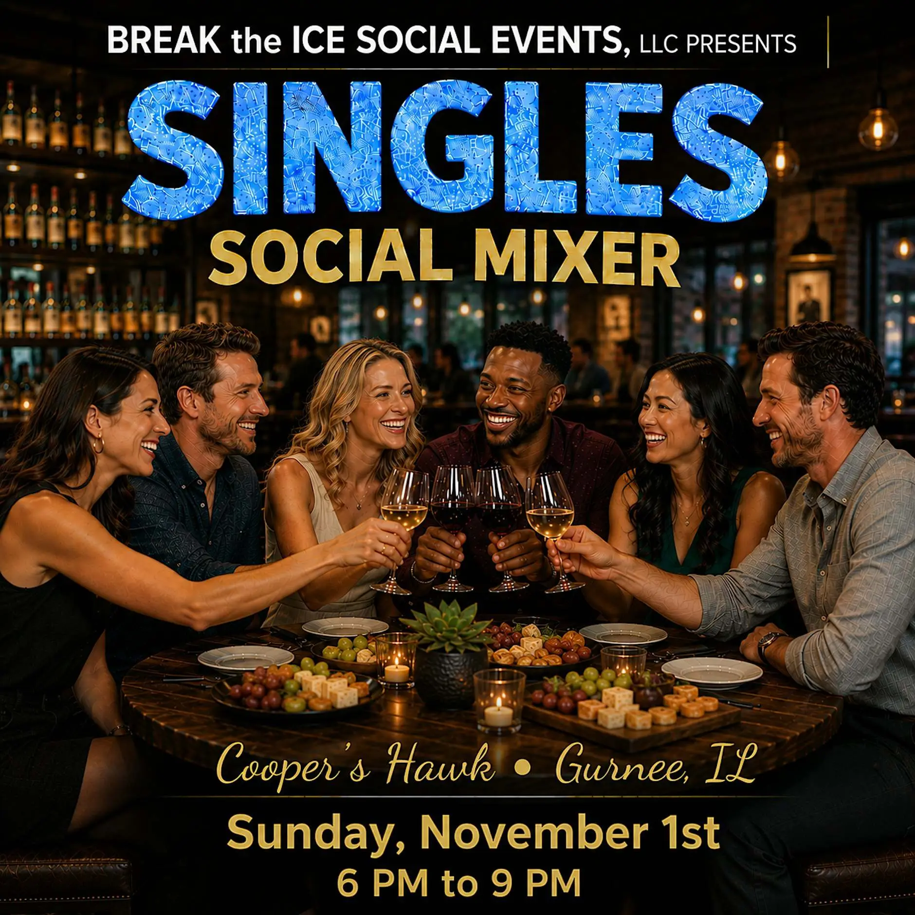 Singles Social Mixer Gurnee, IL Cooper's Hawk Singles Social Mixer Gurnee, IL Cooper's Hawk