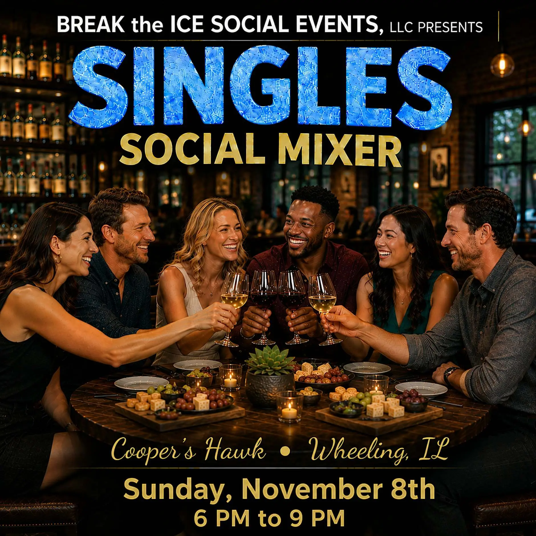 Singles Social Mixer Wheeling, IL Cooper's Hawk Singles Social Mixer Wheeling, IL Cooper's Hawk