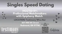9/16/26 Speed Dating for Singles at Testimony! (ages 40+)