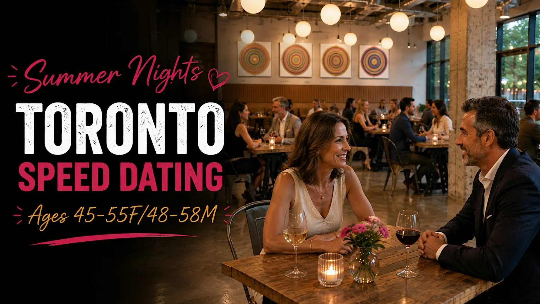 Summer Nights Toronto Singles Speed Dating (Ages 45-55F/48-58M) Summer Nights Toronto Singles Speed Dating (Ages 45-55F/48-58M)