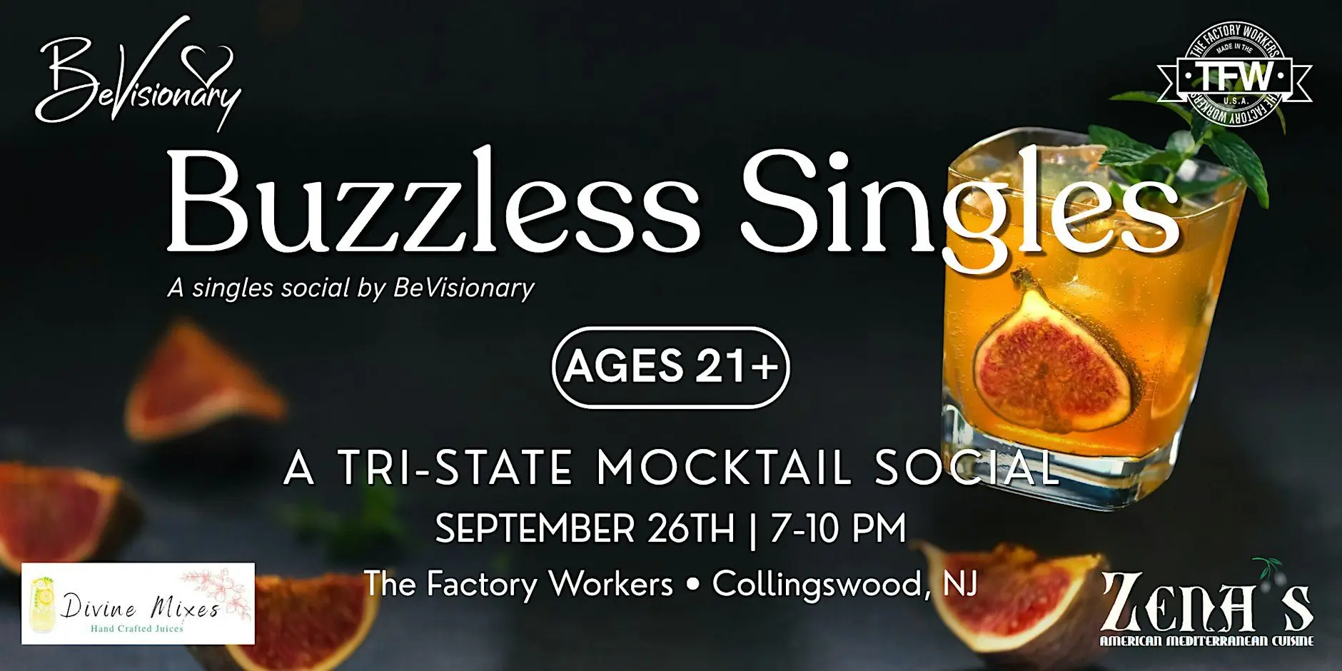 Buzzless Singles: A Tri-State Mocktail Social | 21+