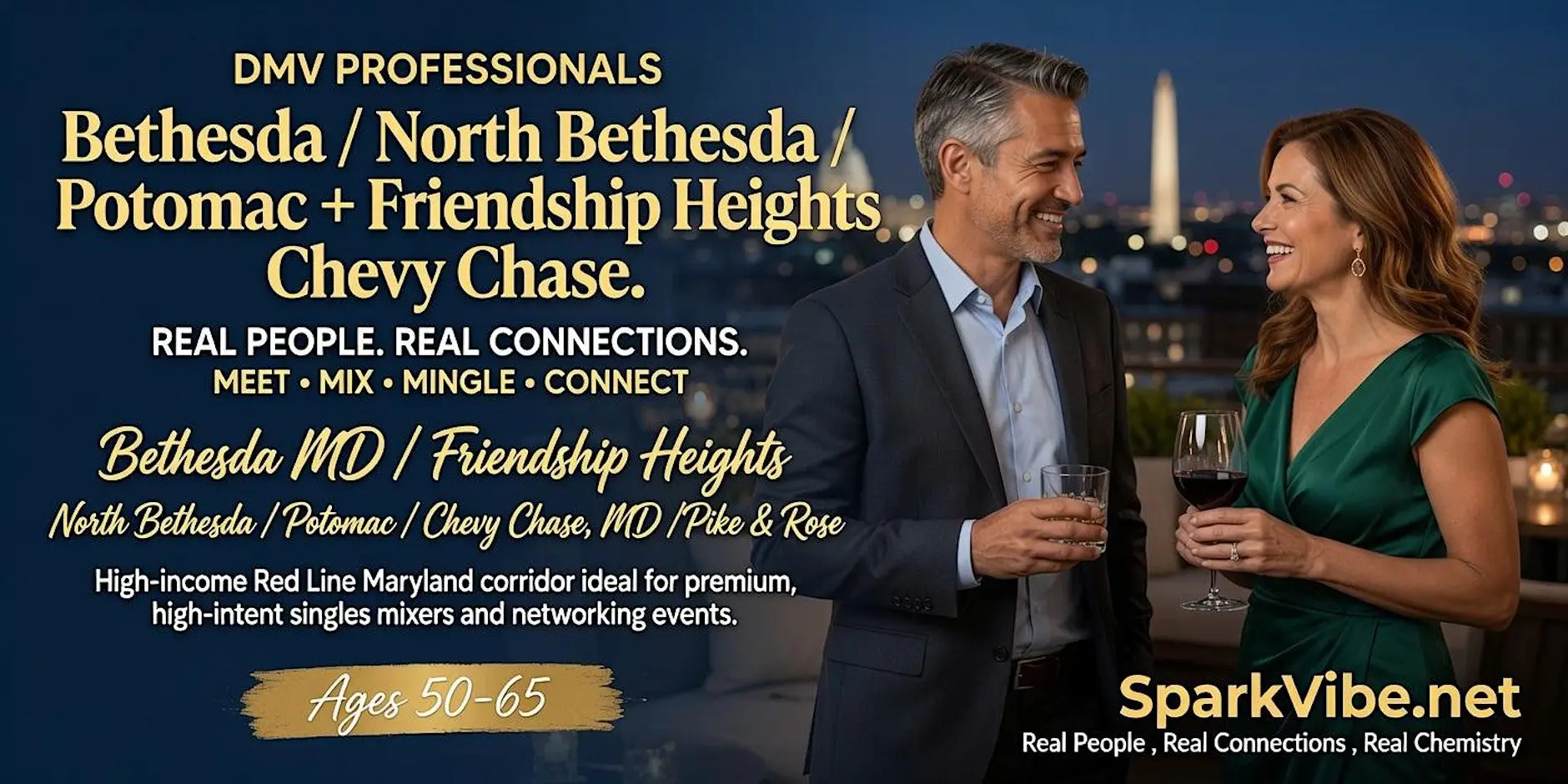Singles Event& Mixers Ages 50+ : Mix & Mingle with Singles Bethesda