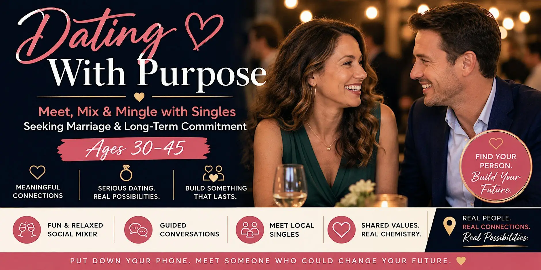 Dating With Purpose (30β45) Singles Seeking Marriage, Family , Commitment Dating With Purpose (30β45) Singles Seeking Marriage, Family , Commitment