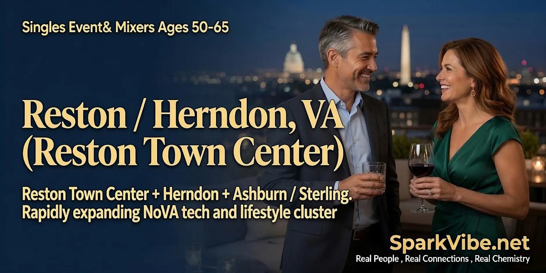 Singles Event & Mixer Ages 50+ : Mix & Mingle with Singles Reston Singles Event & Mixer Ages 50+ : Mix & Mingle with Singles Reston