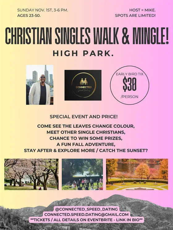 Christian Singles 'Walk N Mingle' - High Park - Sun. Nov. 1st (3-6pm). — photo 1