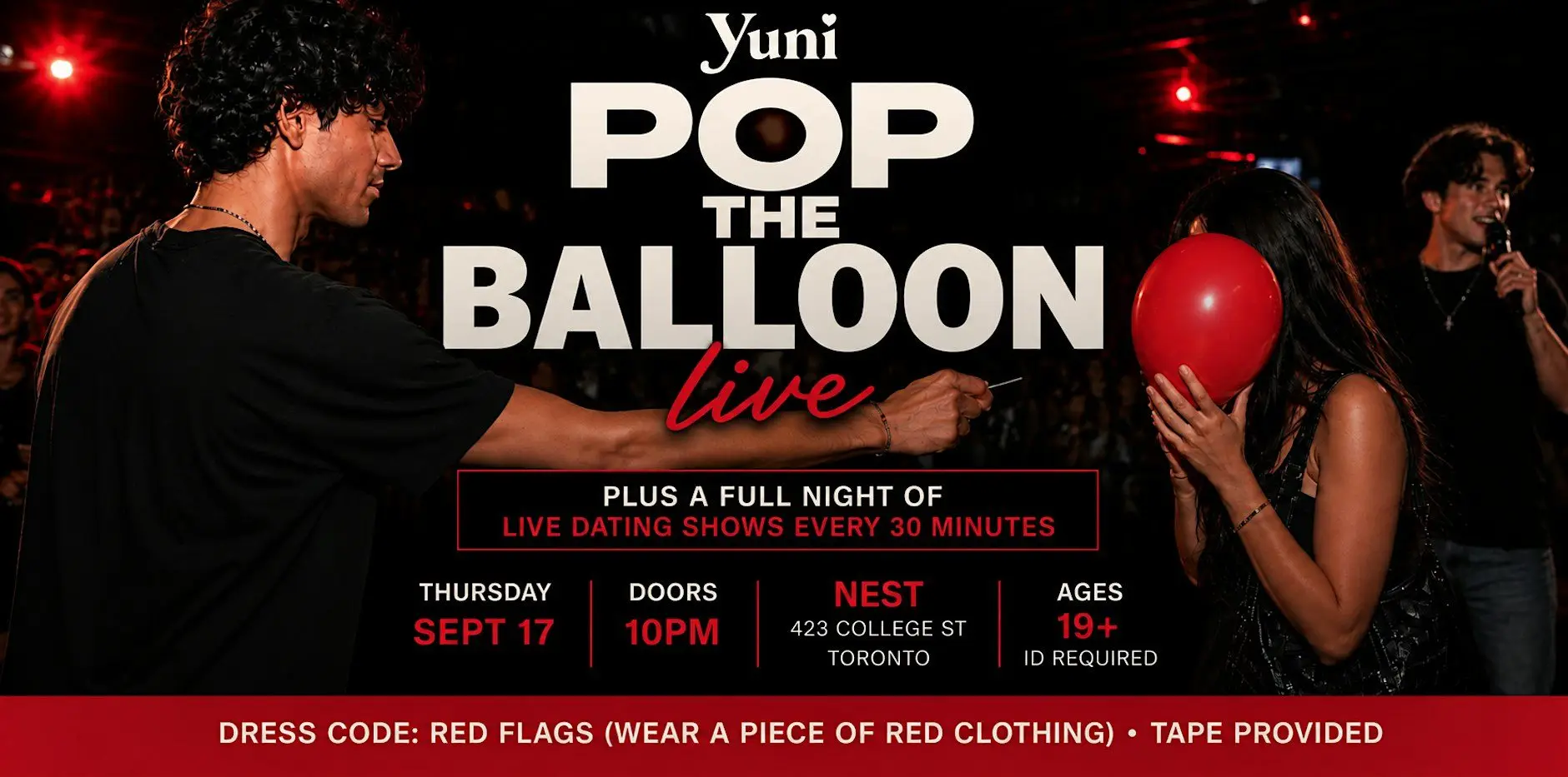 POP THE BALLOON LIVE + Dating Show Club Night by Yuni | Sep 17 | 19+ POP THE BALLOON LIVE + Dating Show Club Night by Yuni | Sep 17 | 19+