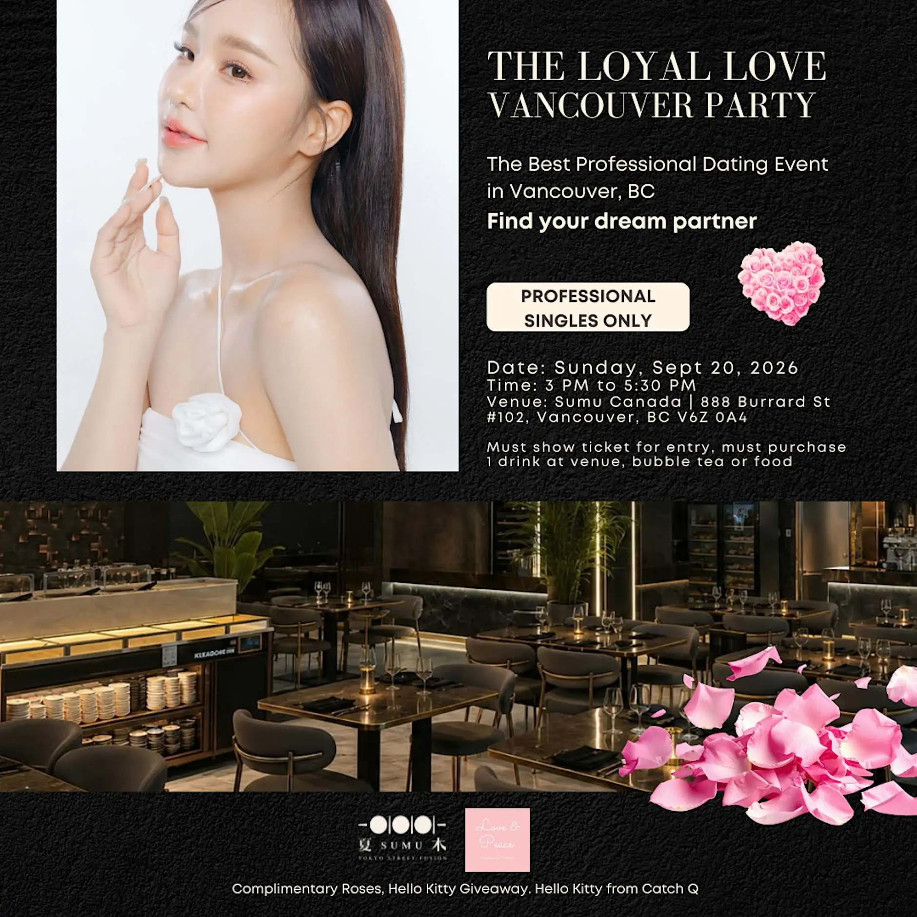 The Loyal Love Vancouver Professional Dating Party + Complimentary Roses The Loyal Love Vancouver Professional Dating Party + Complimentary Roses