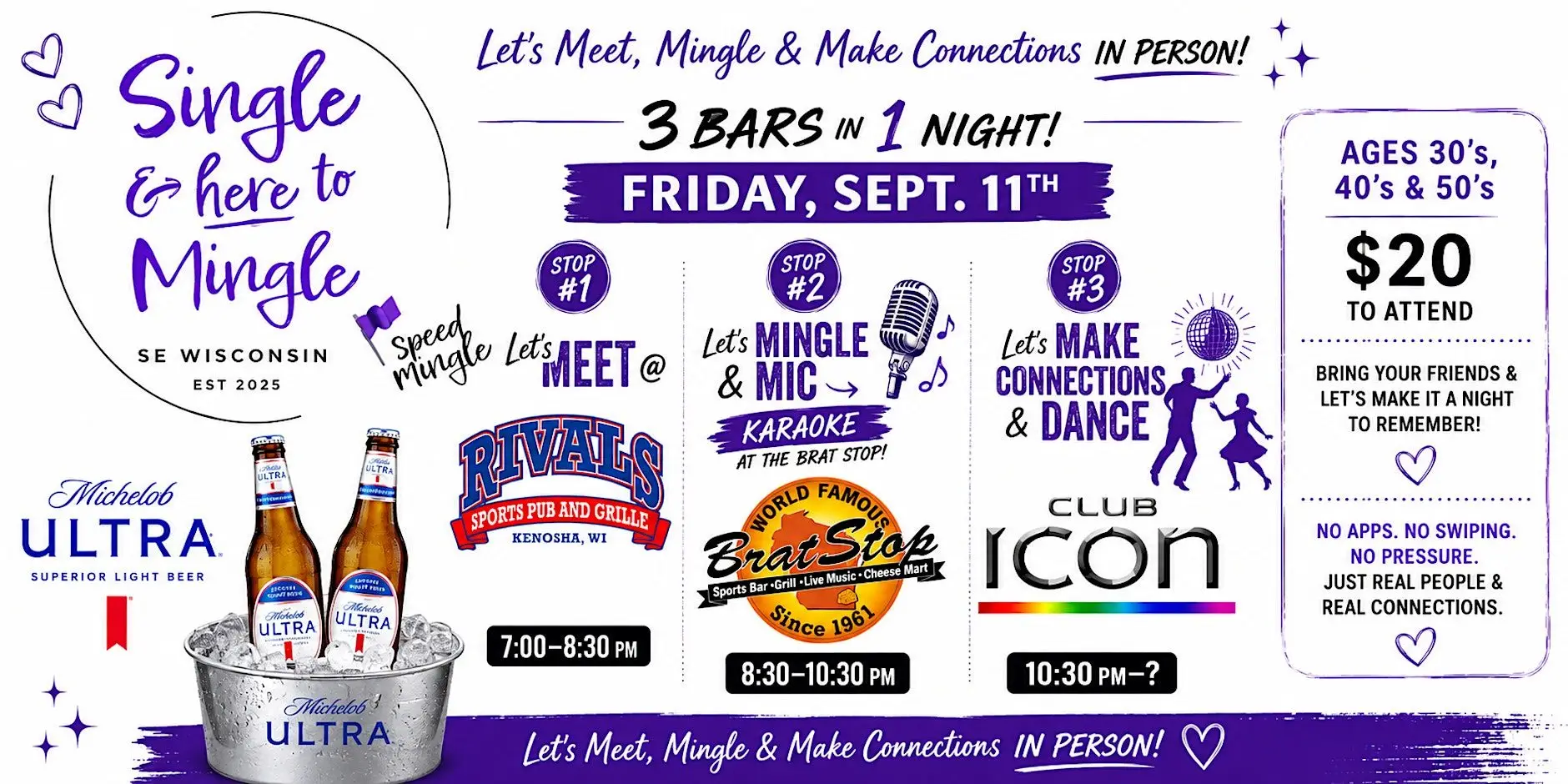 Single & here to Mingle 3 bars 1 night Karaoke & Dancing Single & here to Mingle 3 bars 1 night Karaoke & Dancing