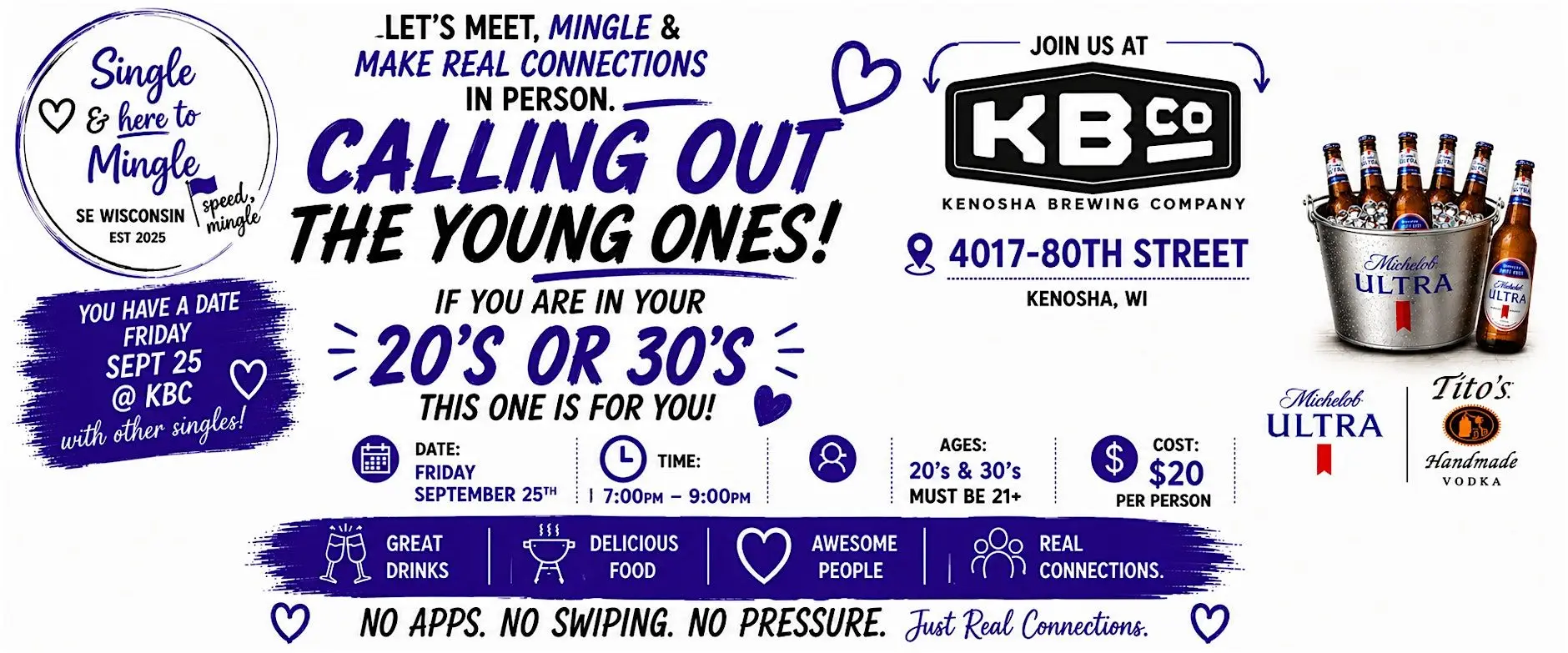Single & here to Mingle 20's & 30's event at KBC Single & here to Mingle 20's & 30's event at KBC