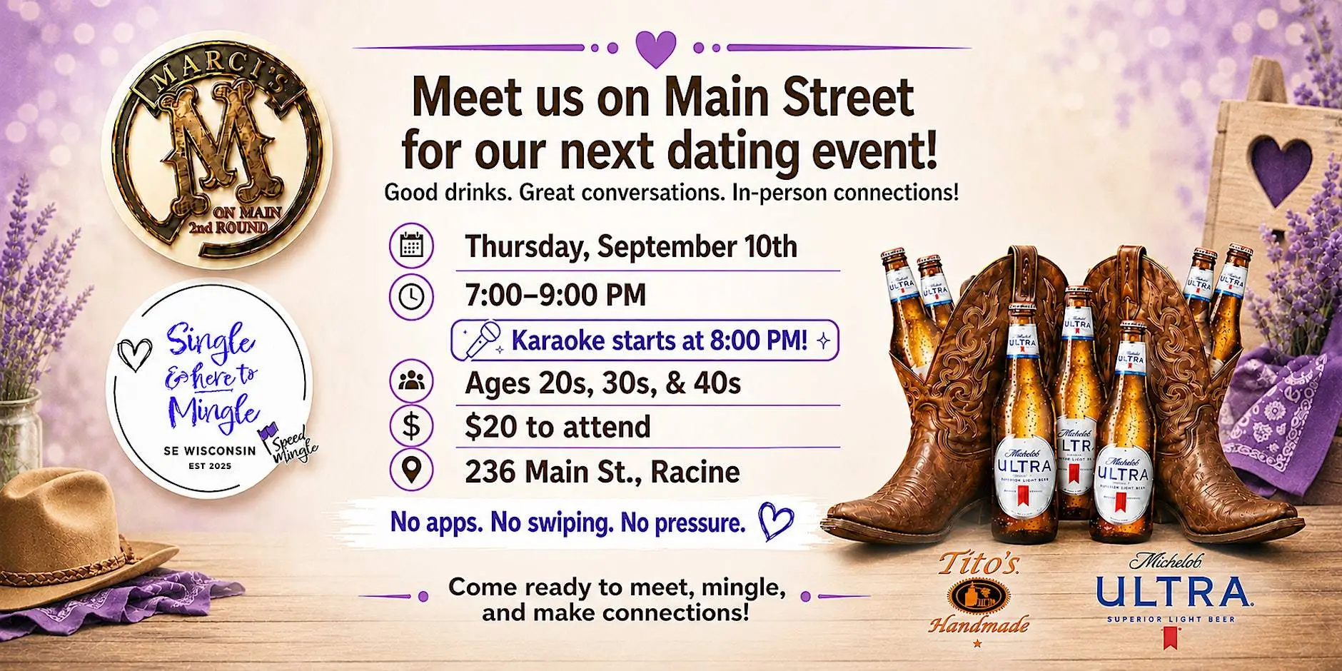 Single & here to Mingle at Marci's on Main in Racine Single & here to Mingle at Marci's on Main in Racine